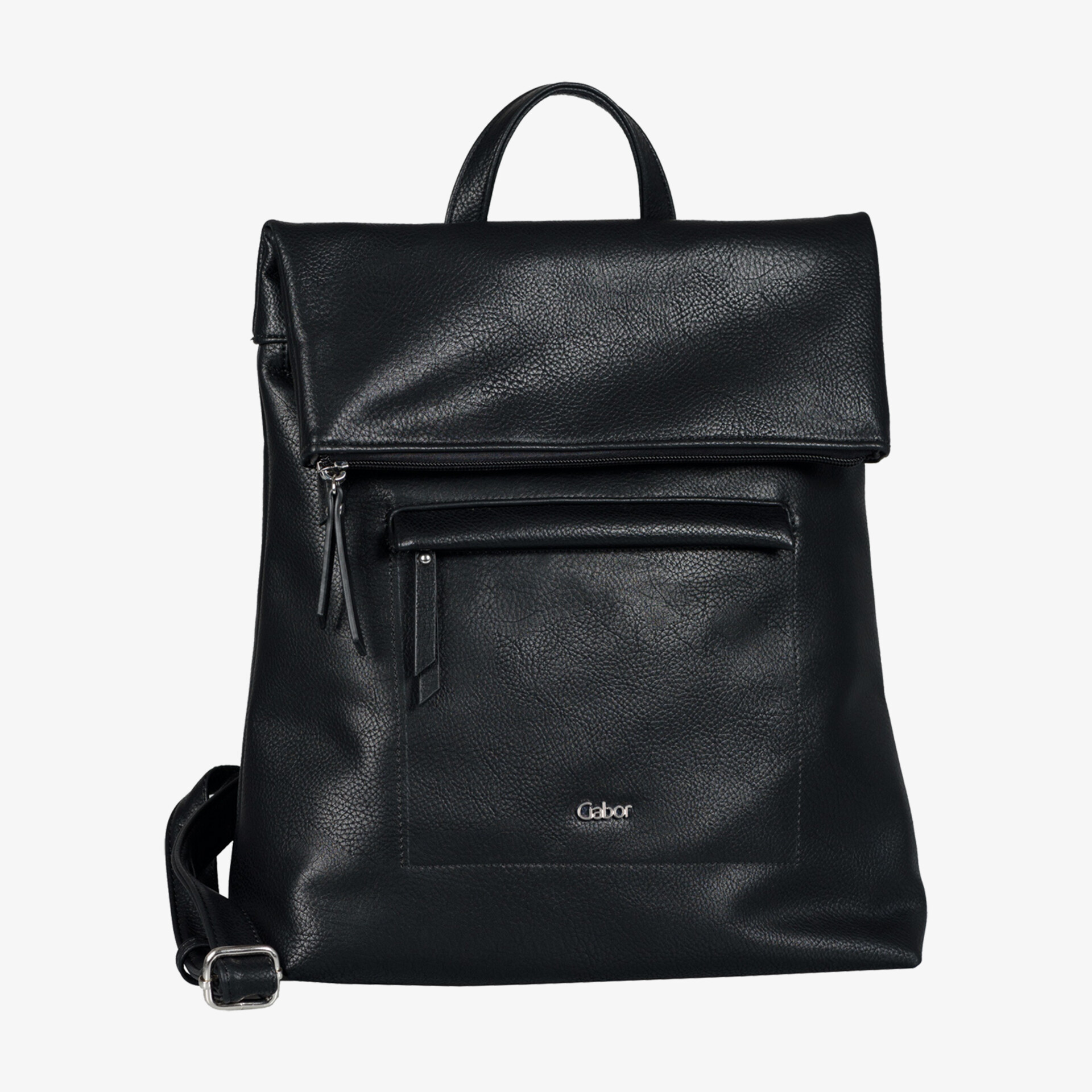 Eleganter schwarzer Lederrucksack mit modernem Design und praktischen Fächern für optimalen Komfort.