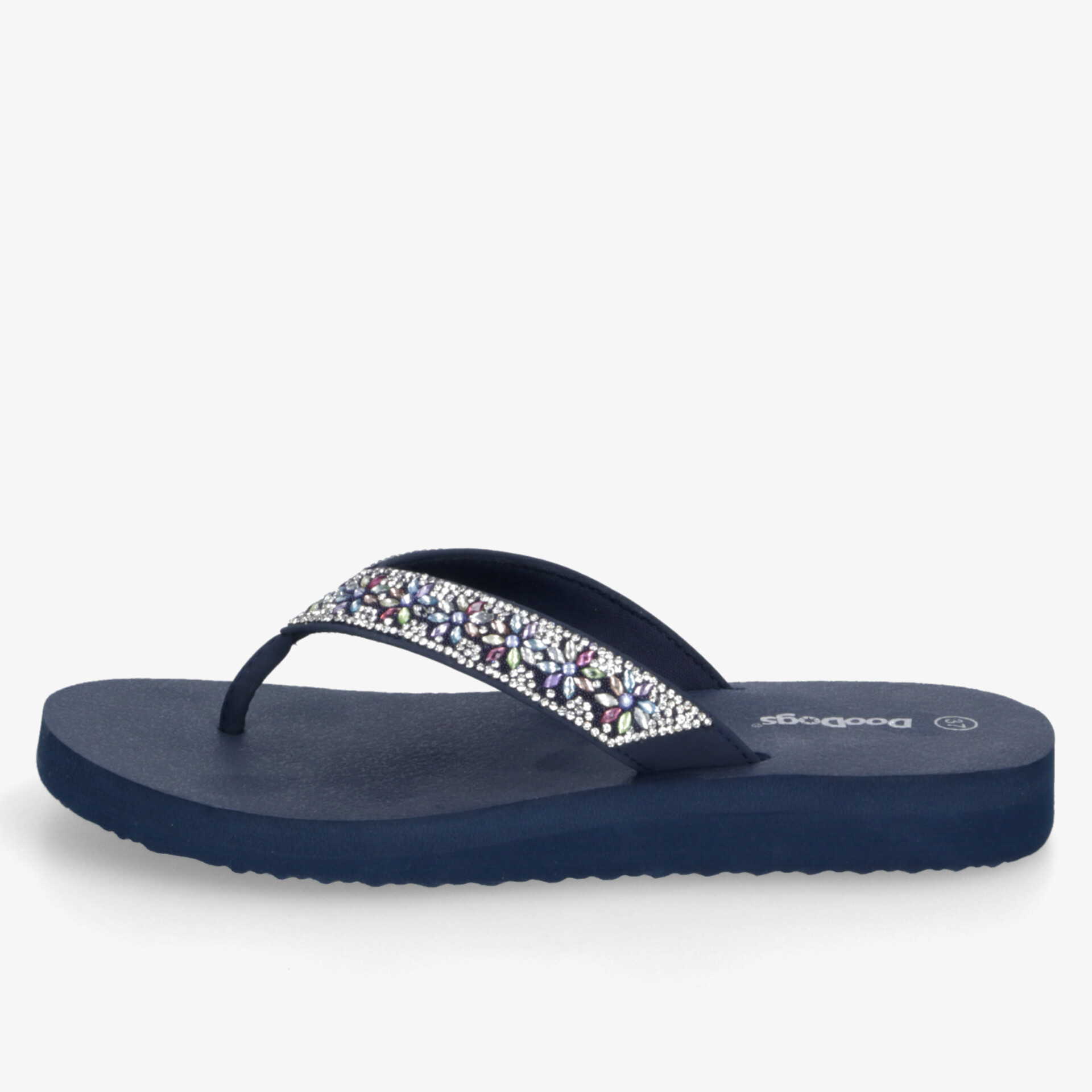 Leichter Flipflop mit bequemer Sohle und buntem, komfortablem Zehensteg für sommerlichen Tragekomfort