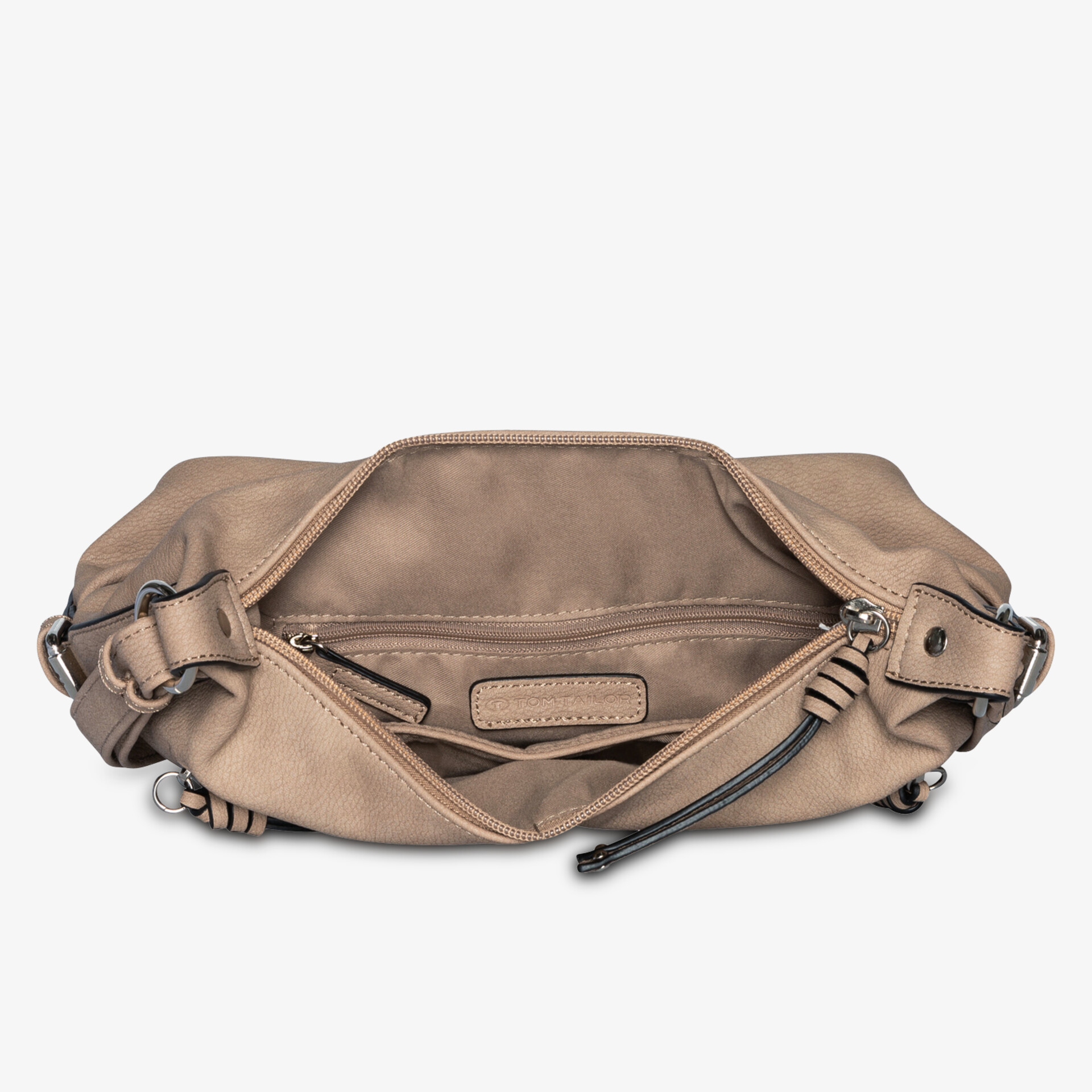 weiche Tasche mit offenem Reißverschluss und geräumigem Innenfach, stabiler Tragegriff, hochwertiges Material