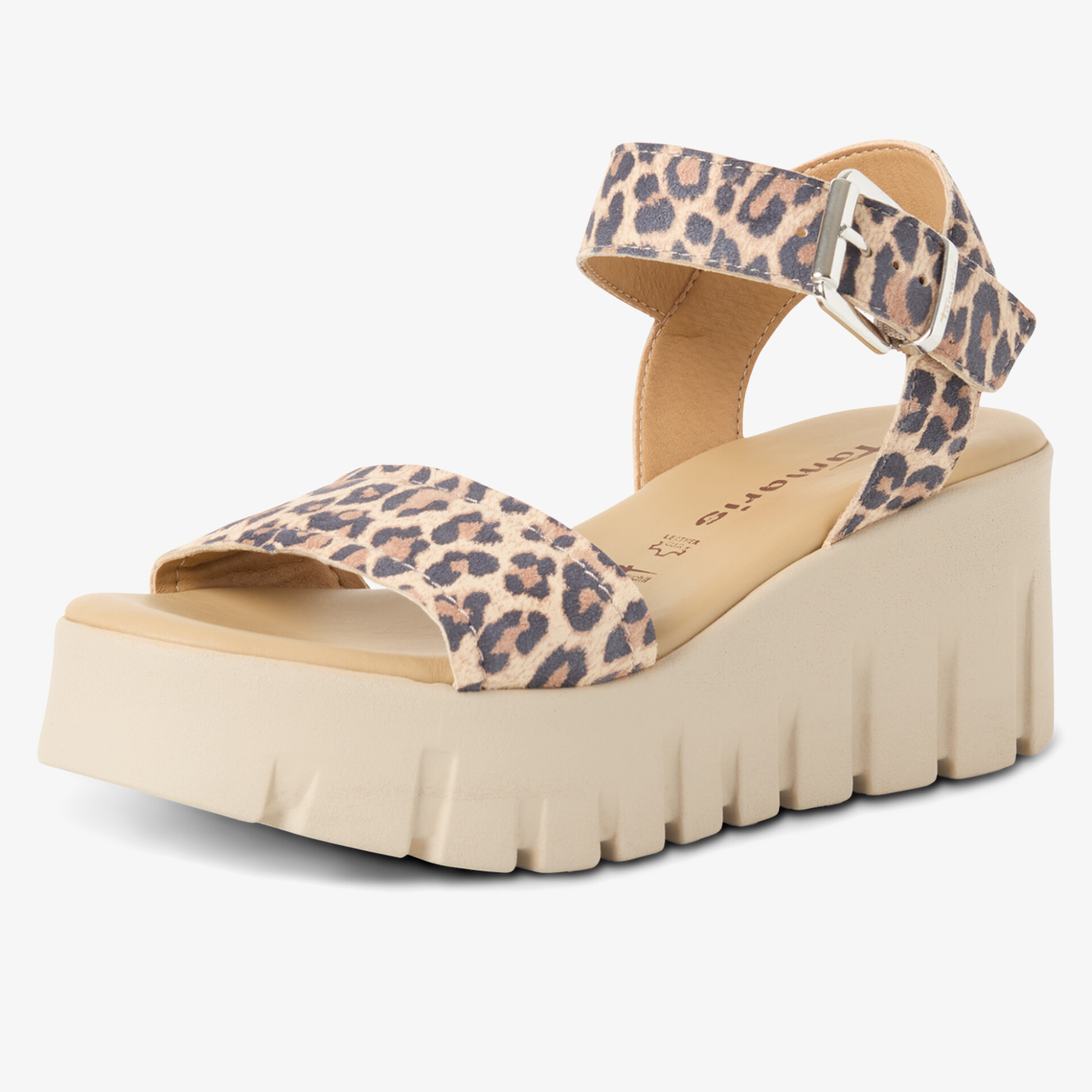 Modische Keilsandalen mit Leopardenmuster und bequemer Plateausohle für trendige Sommerlooks