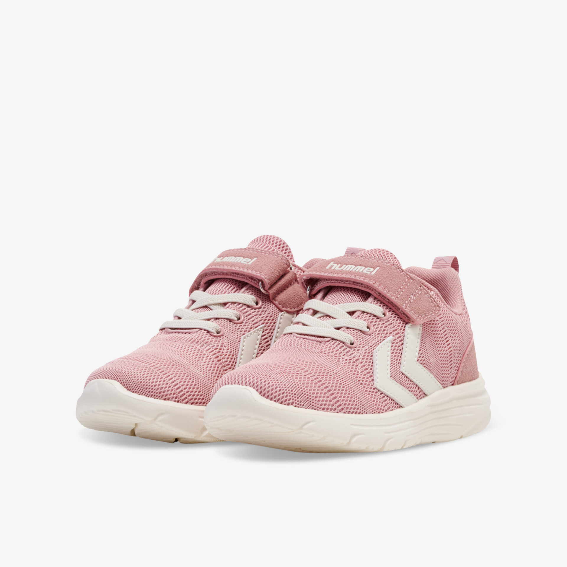 Leichte Sportschuhe mit atmungsaktivem Mesh, klettverschluss und flexibler rutschfester Sohle, Paaransicht schräg vorne