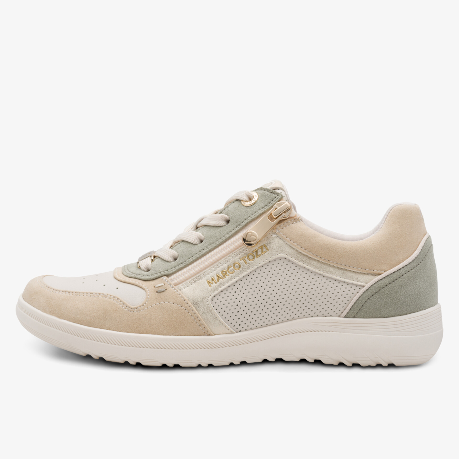 leichter Sneaker mit atmungsaktivem Material und flexibler Sohle in seitlicher Ansicht