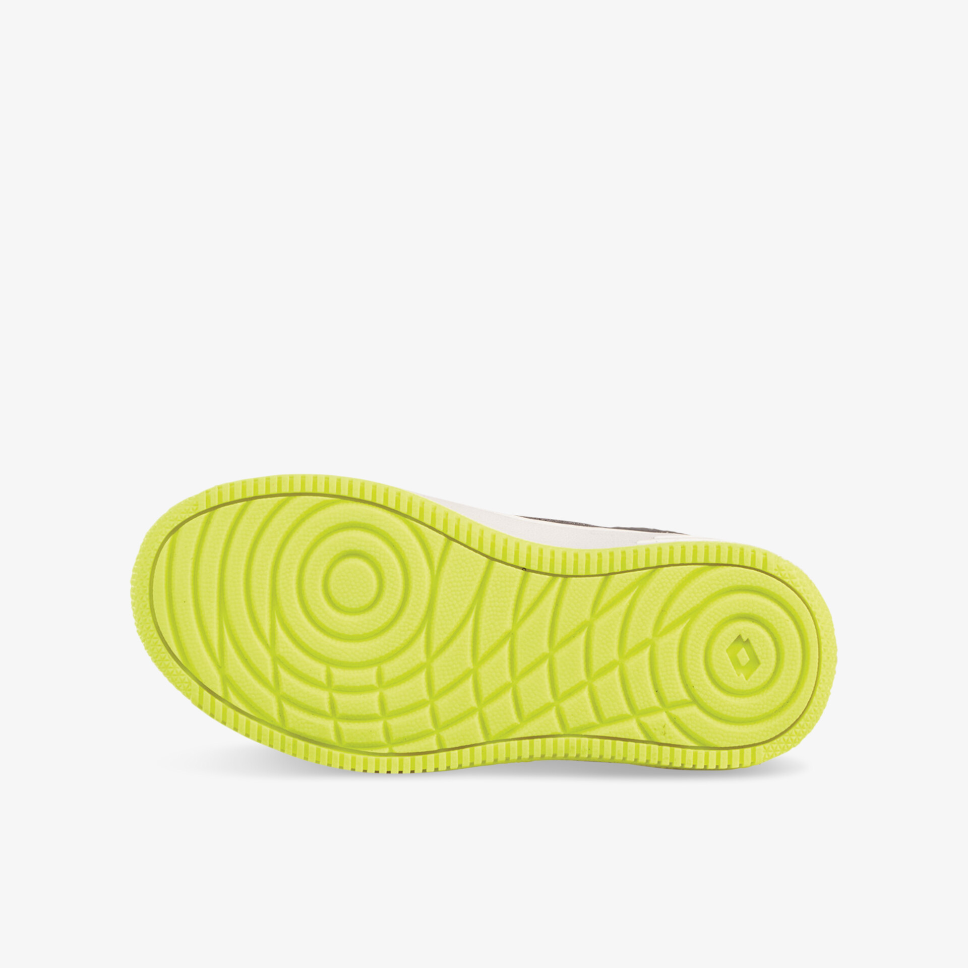 Rutschfeste und robuste grüne Schuhsohle mit flexiblem Profil für sicheren Halt und Komfort