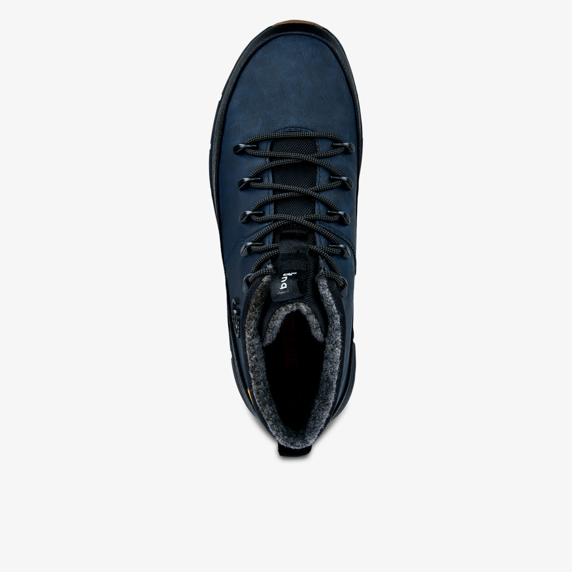 robuster blauer Schnürschuh aus Leder mit warmem Innenfutter, bequeme Passform, hochwertige Verarbeitung