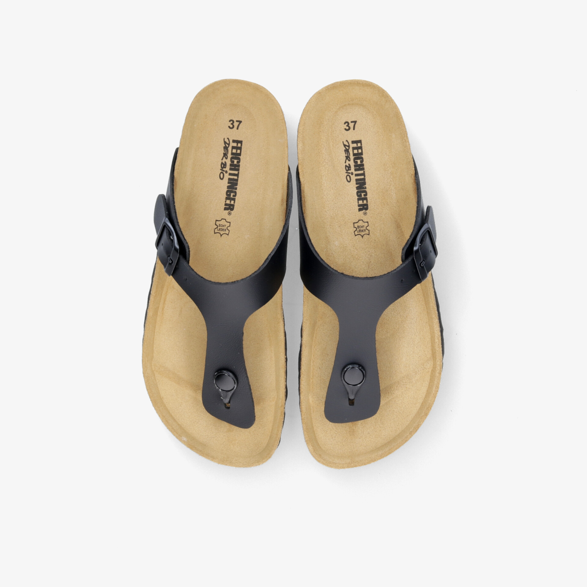 Bequeme Sandalen mit rutschfesten Sohlen und klassischen schwarzen Riemen für täglichen Komfort.