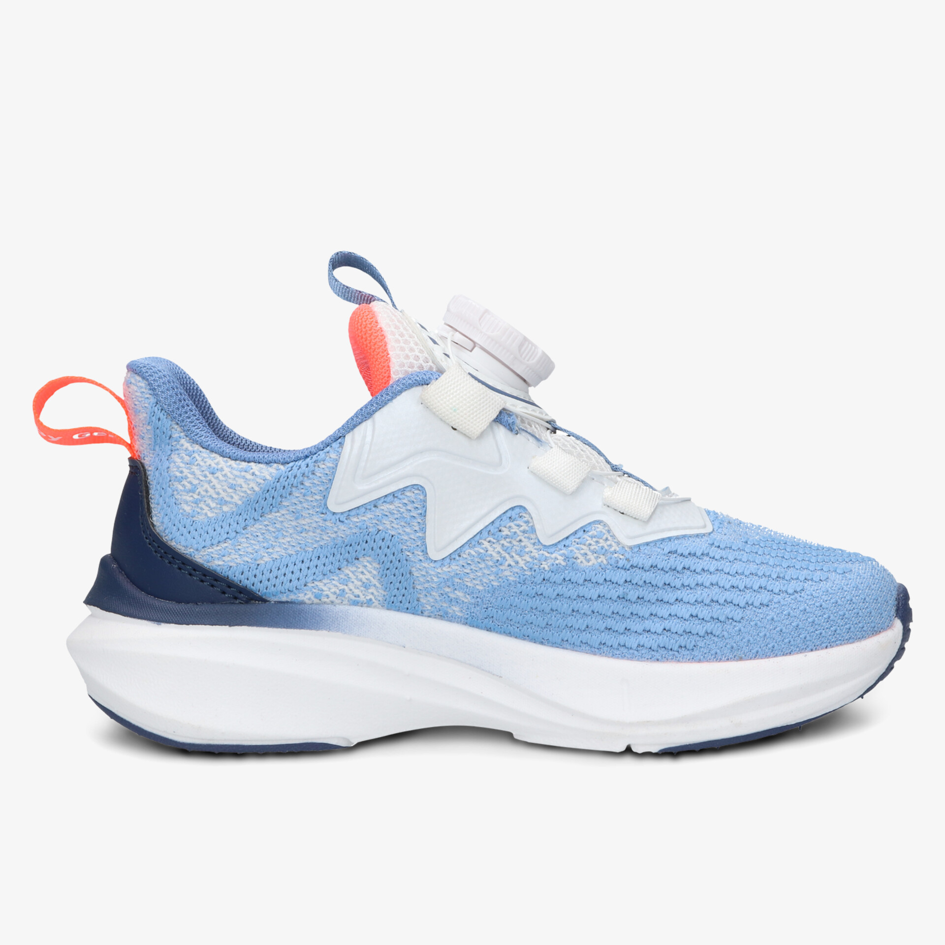 Leichter blauer Sneaker mit atmungsaktivem Material und flexibler, bequemer Sohle