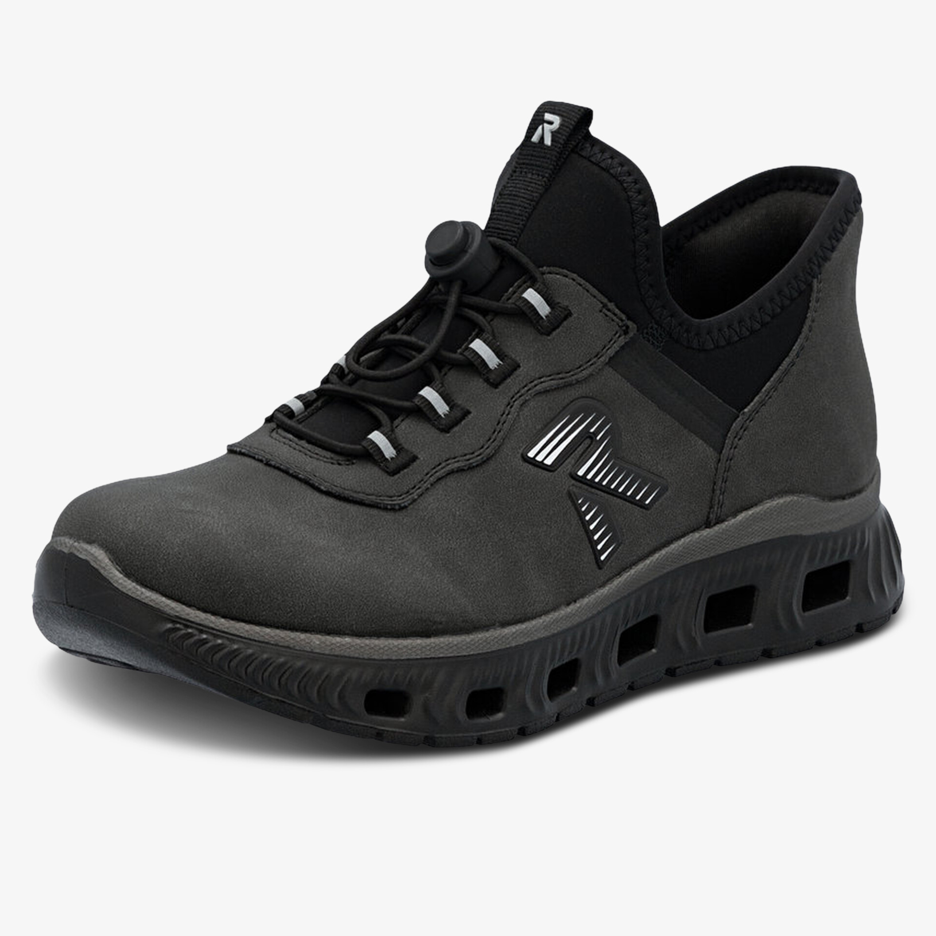 Moderner bequemer Schuh mit sportlichem Design und stabiler, leicht profilierter Sohle