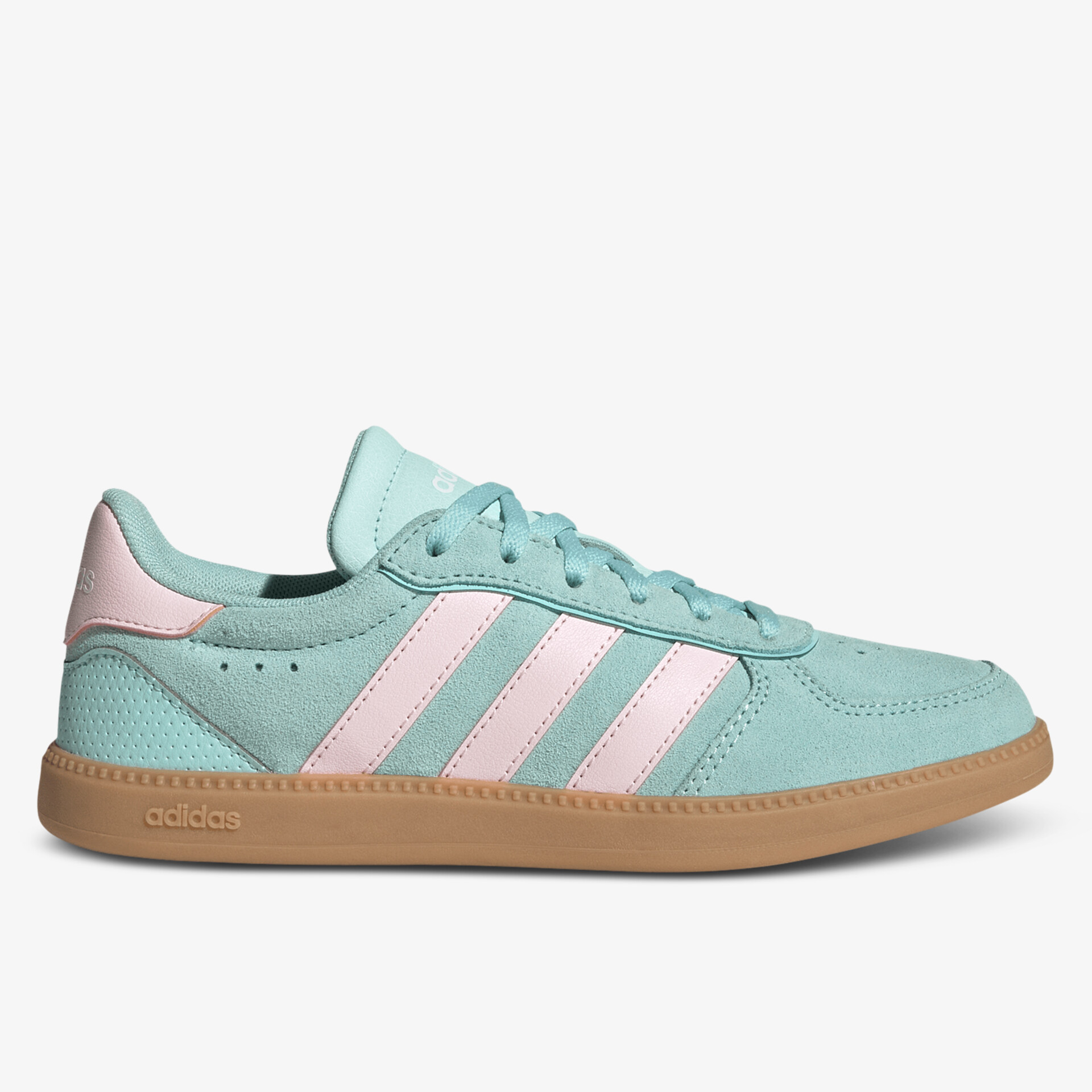 seitliche Ansicht eines sportlichen, bequemen Sneakers mit atmungsaktivem Material und flexibler Sohle