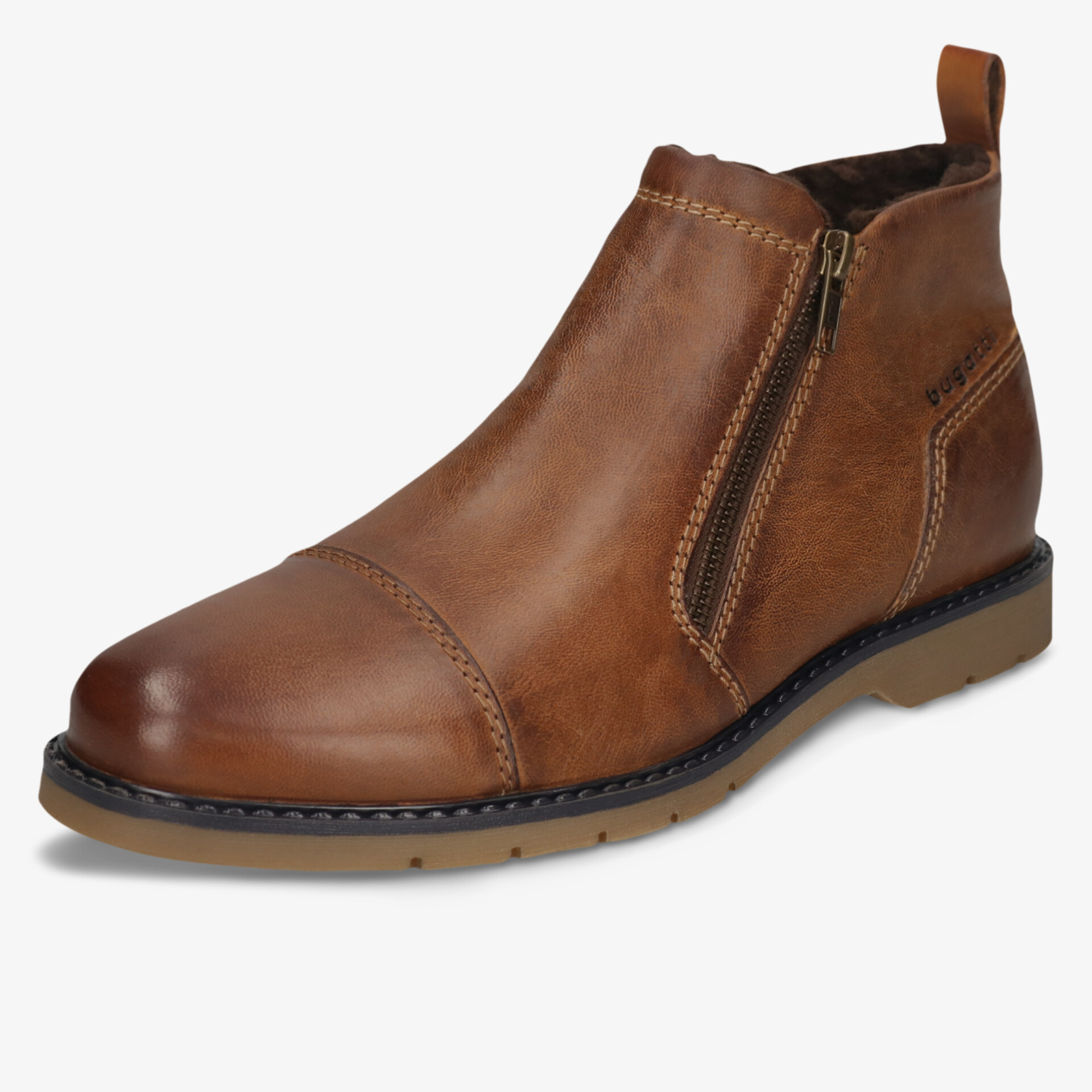 Brauner Chelsea Boot mit seitlichem Reißverschluss und eleganter, komfortabler Passform