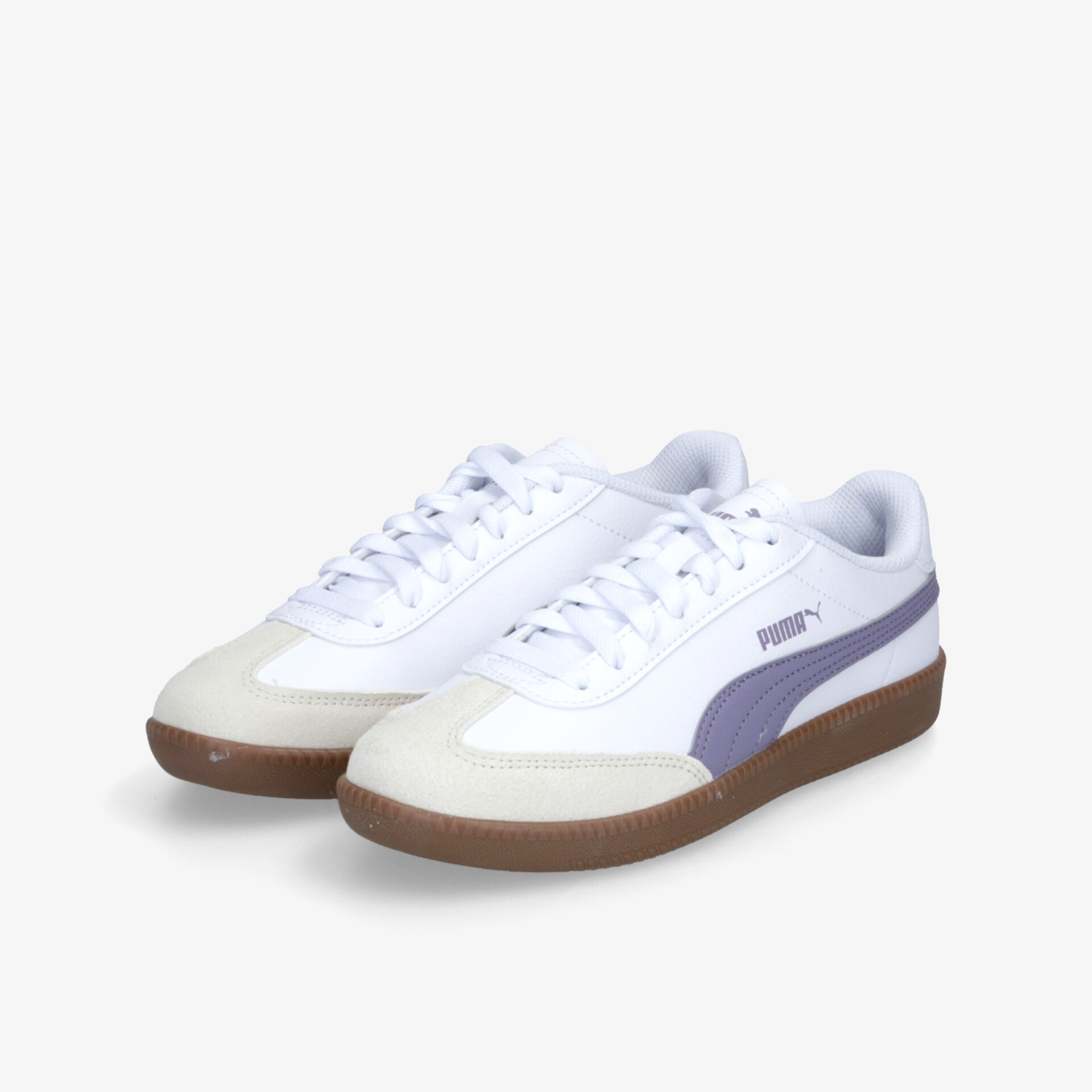 Weiße Sneaker mit brauner rutschfester Sohle und komfortablem Design, geeignet für täglichen Gebrauch