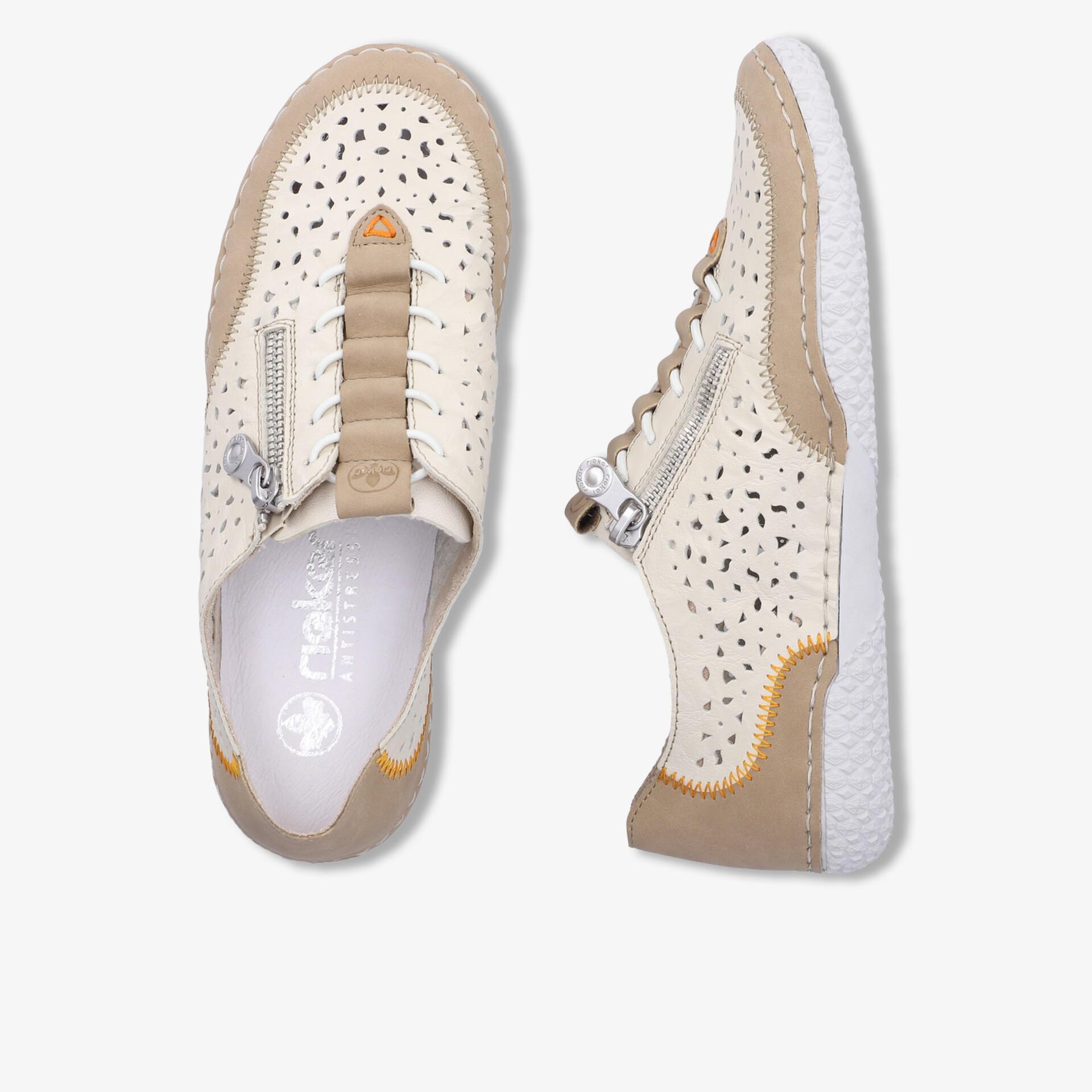 Bequemer Schuh mit atmungsaktivem, perforiertem Obermaterial und elastischer Schnürung für hohen Tragekomfort