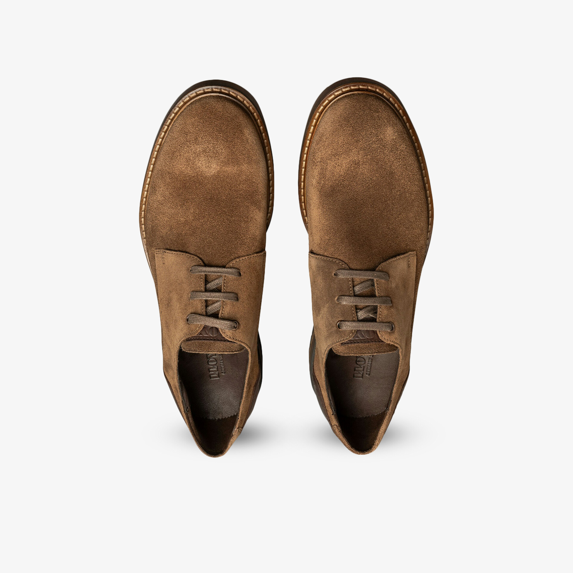 Braunes Paar Lederschuhe mit Schnürung, eleganter und bequemer Stil, hochwertige Verarbeitung