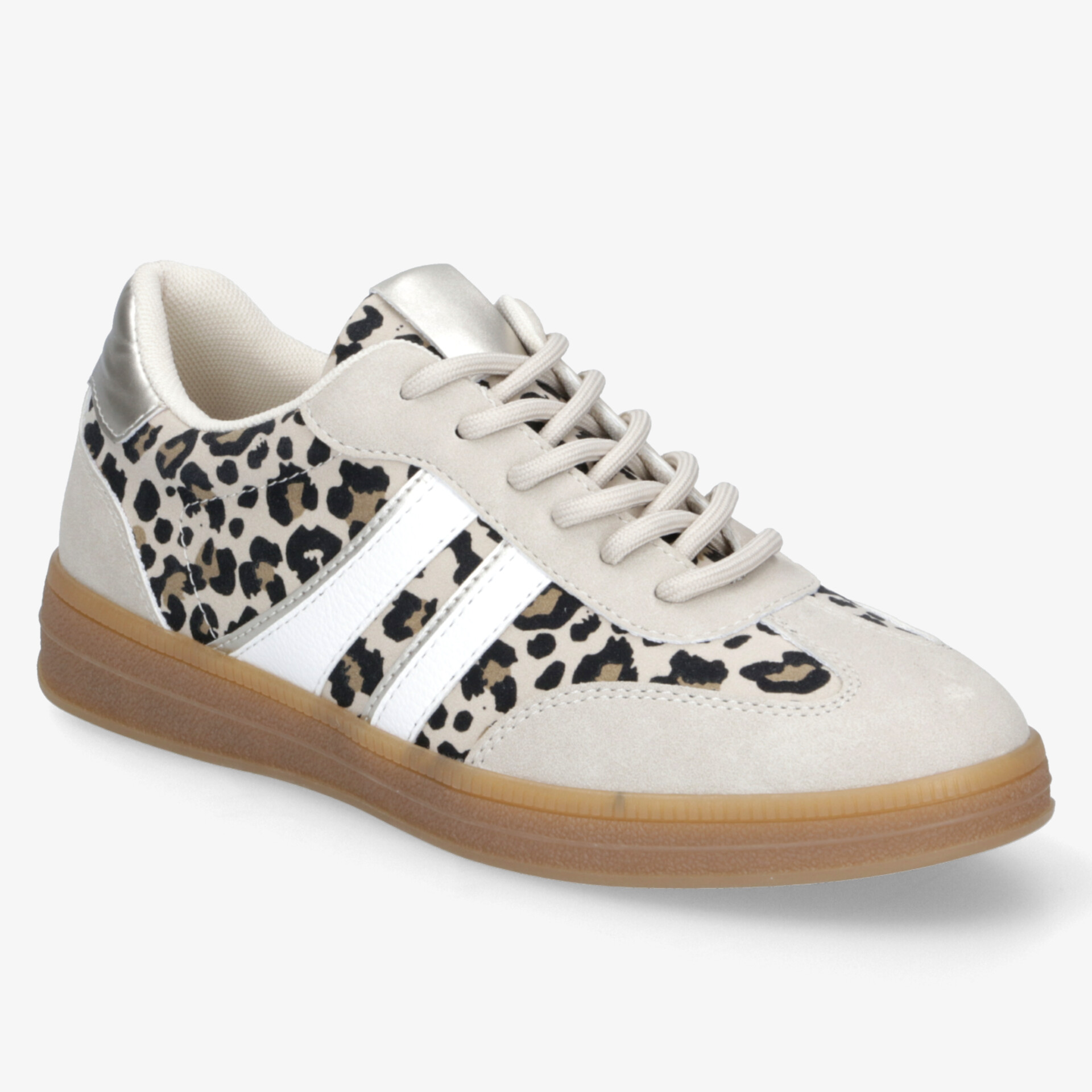 Stilvoller Turnschuh mit Leopardenmuster und bequemer Gummisohle für modische Auftritte im Alltag