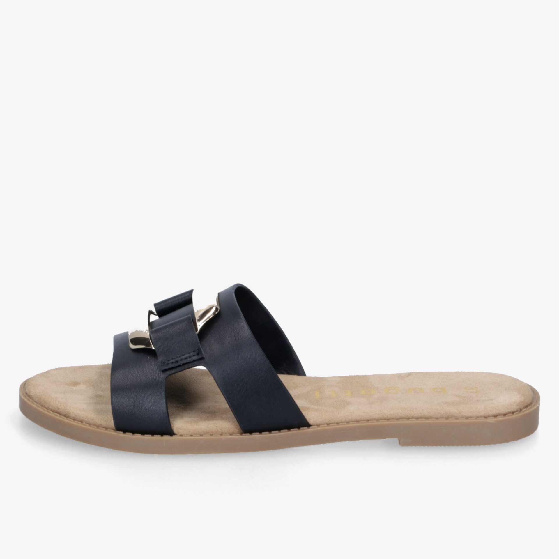 Schwarze komfortable Sandale mit verstellbaren Riemen und weichem Fußbett für hervorragenden Tragekomfort