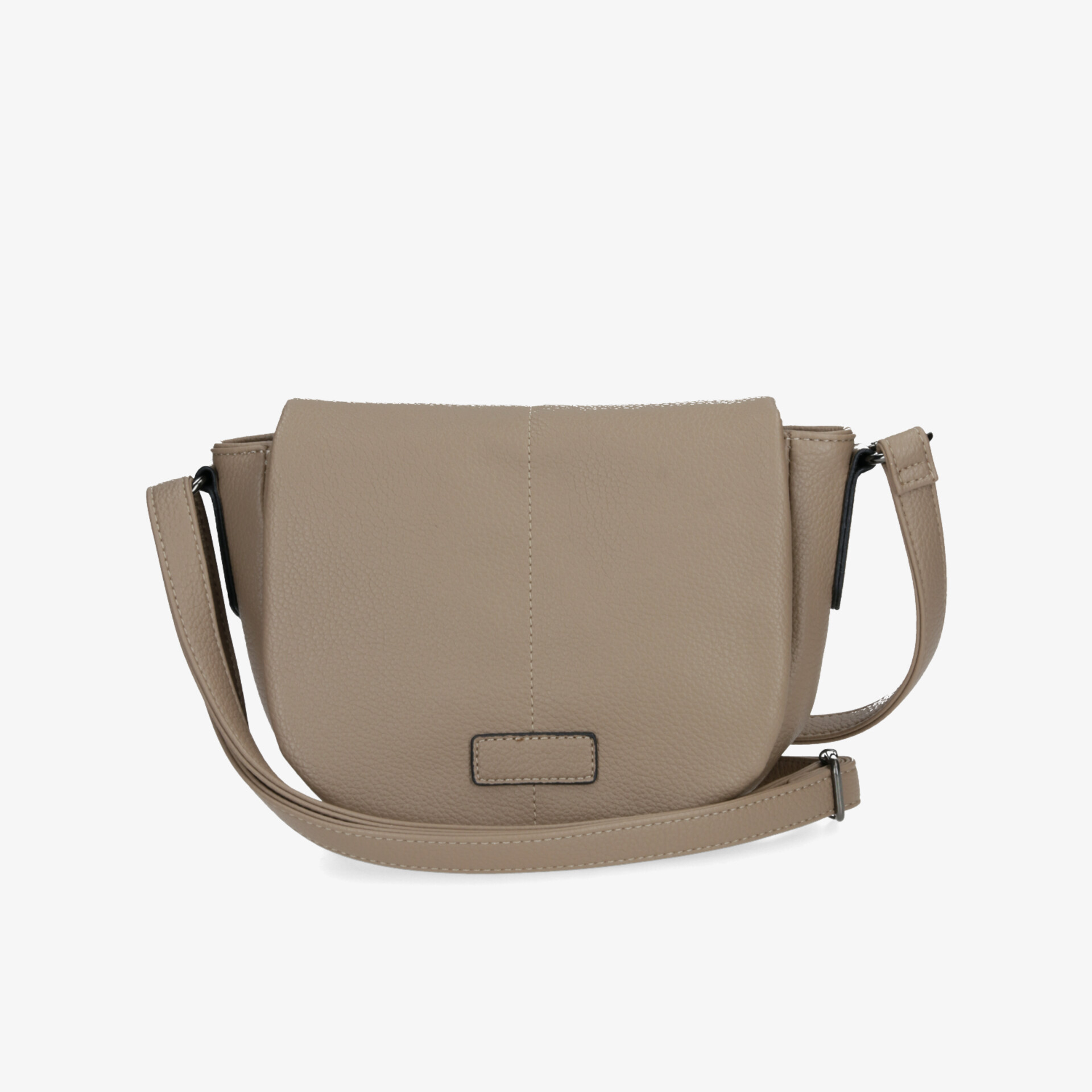 Schlanke beige Schultertasche mit verstellbarem Riemen und elegant schlichtem Design, kompakt und hochwertig verarbeitet