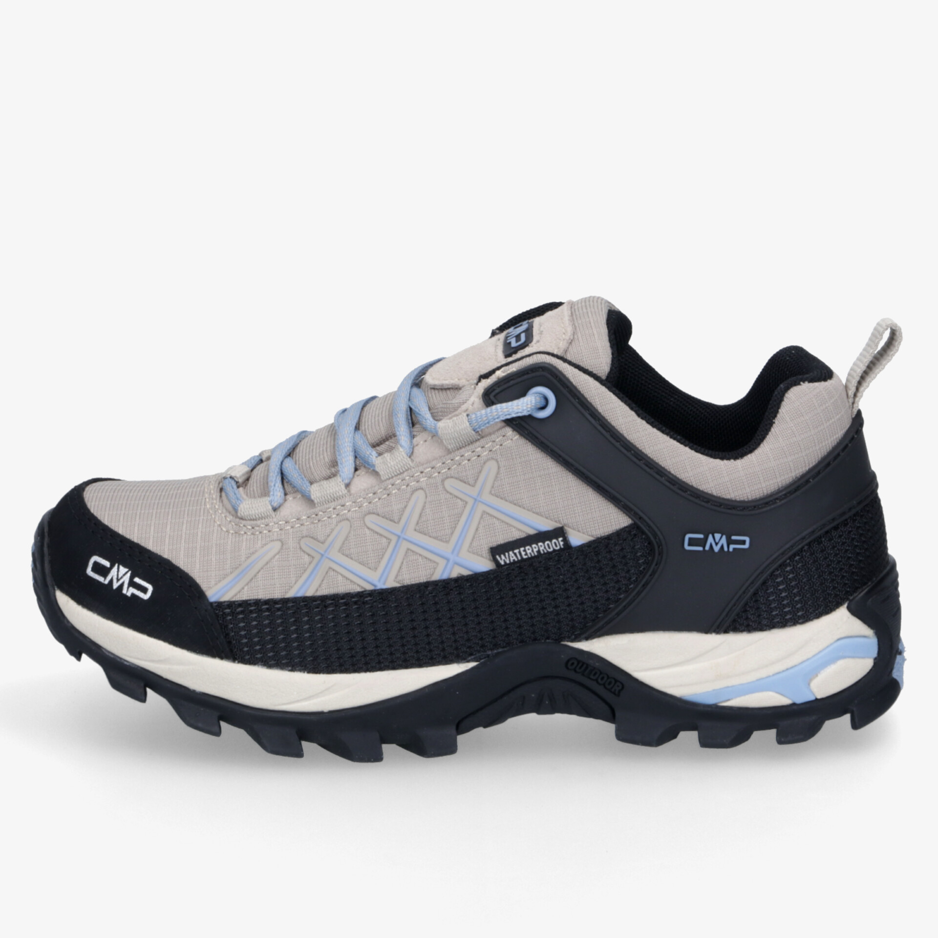 Vielseitiger Outdoorschuh mit wasserdichter Membran, robuster Bauweise und rutschfester Sohle für optimalen Halt.