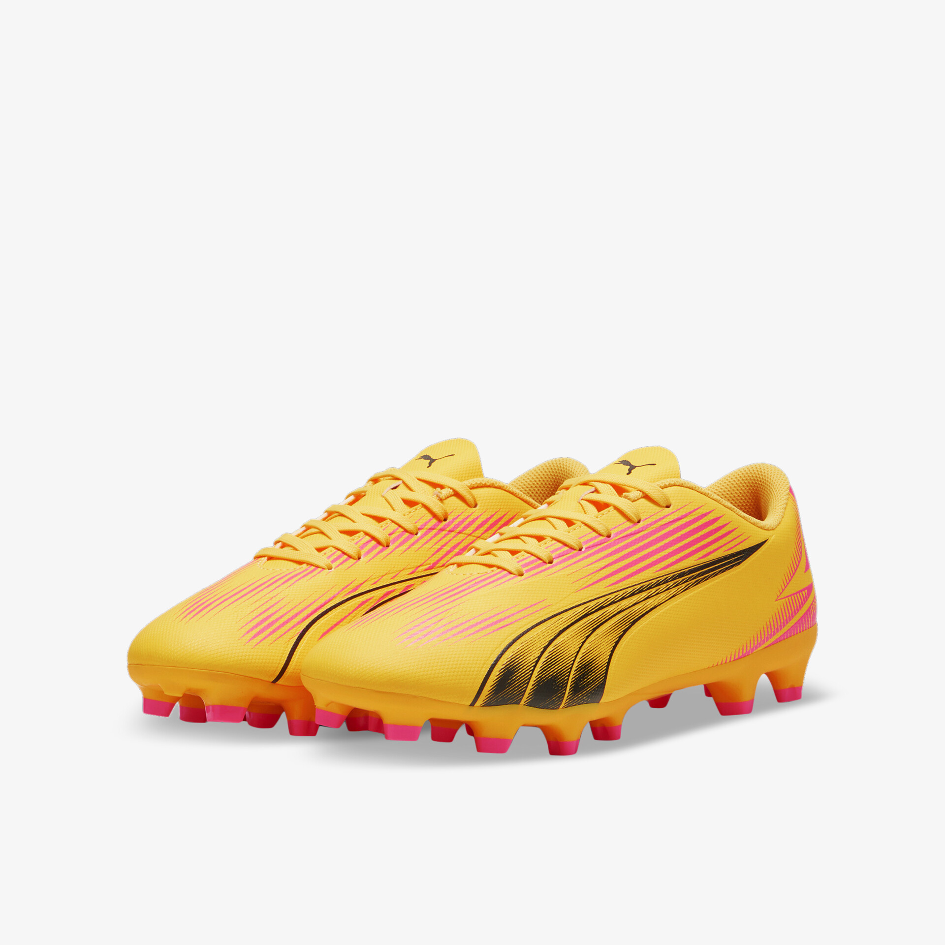 Leichte, schnittige gelb-schwarze Fußballschuhe mit gutem Grip und komfortablem Design für optimale Performance