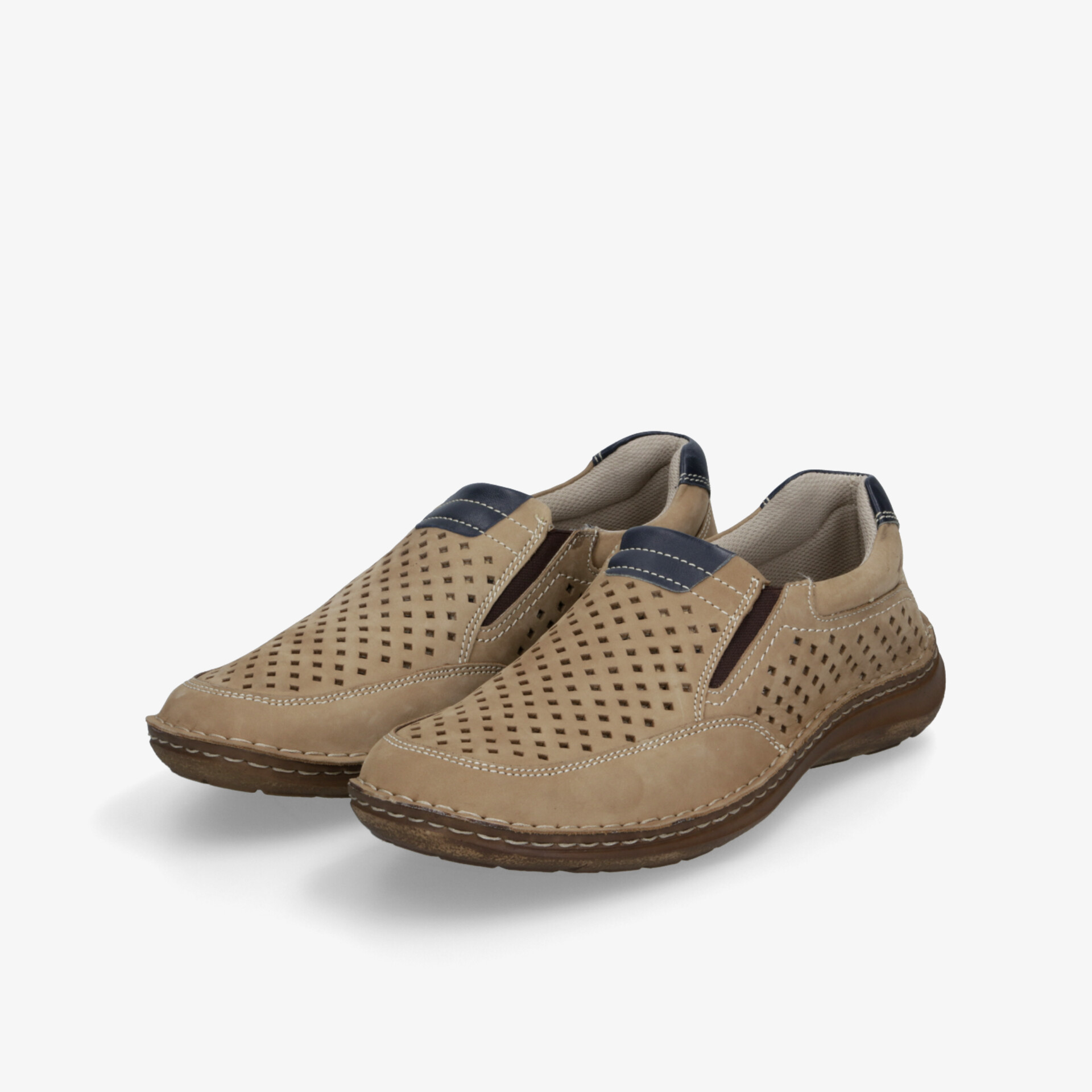 Beige Slipper mit perforiertem Obermaterial, leichter und atmungsaktiver Schuh für hohen Komfort und flexible Passform