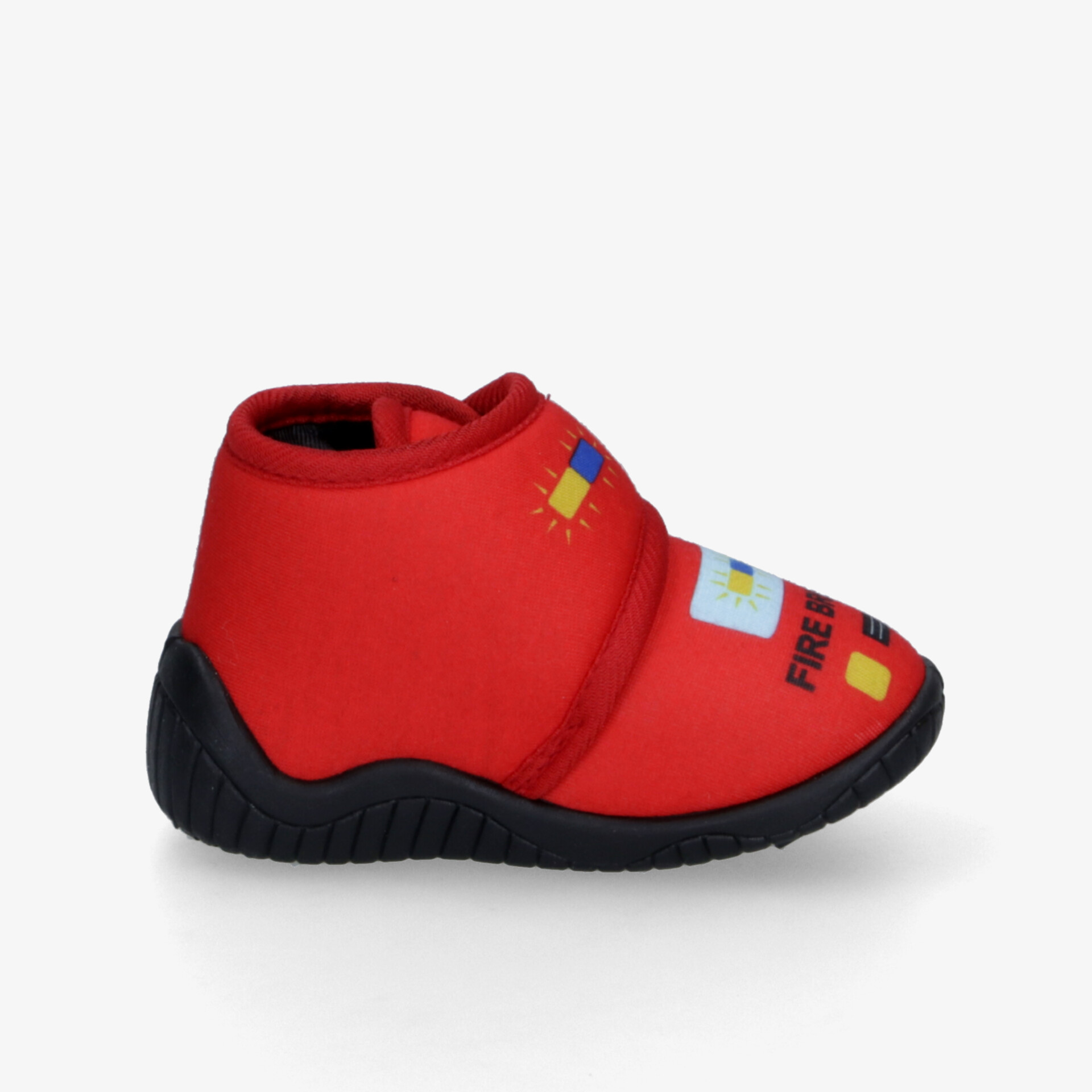 Weicher roter Schuh mit rutschfester, flexibler Sohle und elastischem Verschluss für optimalen Tragekomfort