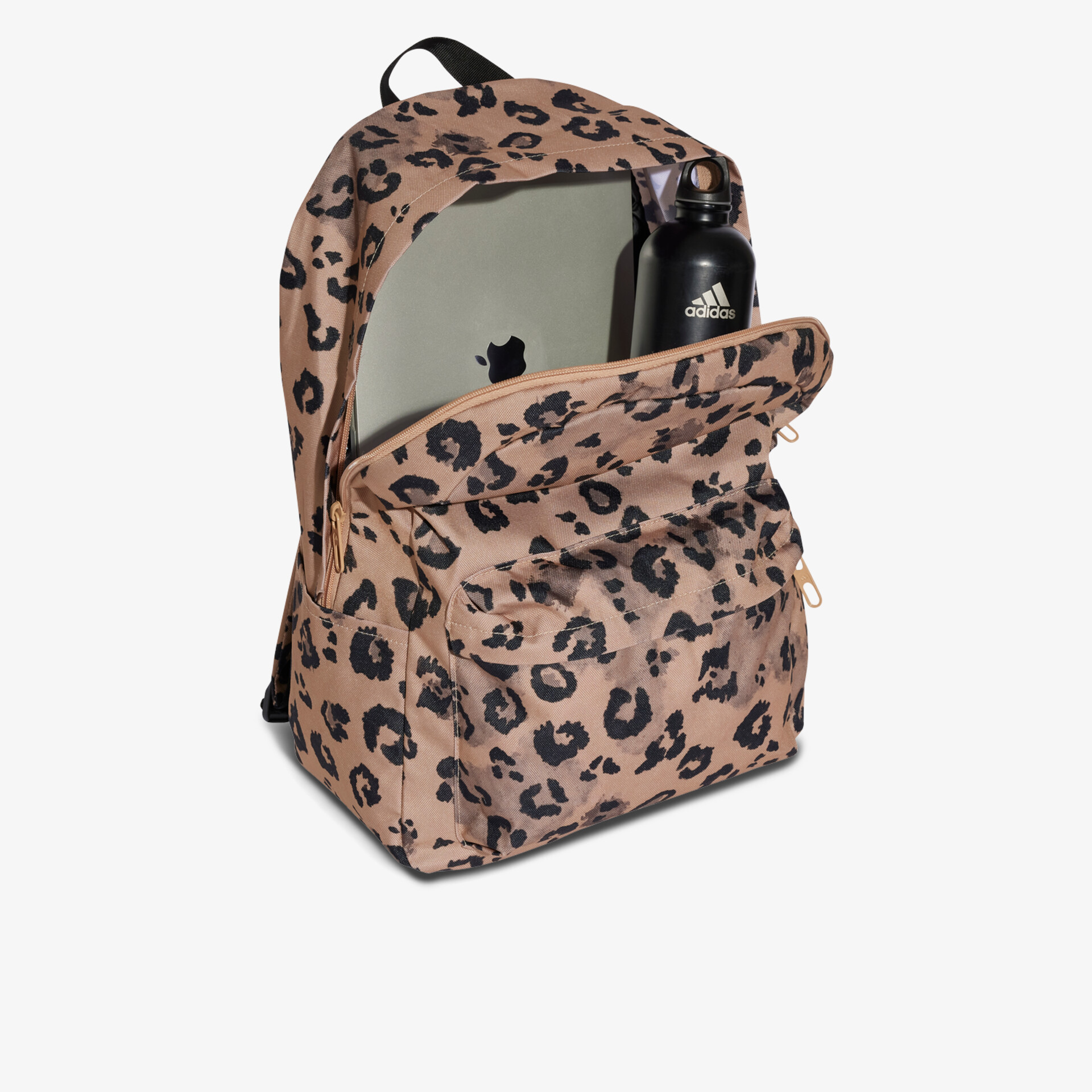 Modischer Rucksack mit auffälligem Leopardmuster, geräumigem Hauptfach und Fronttasche für vielseitige Nutzung