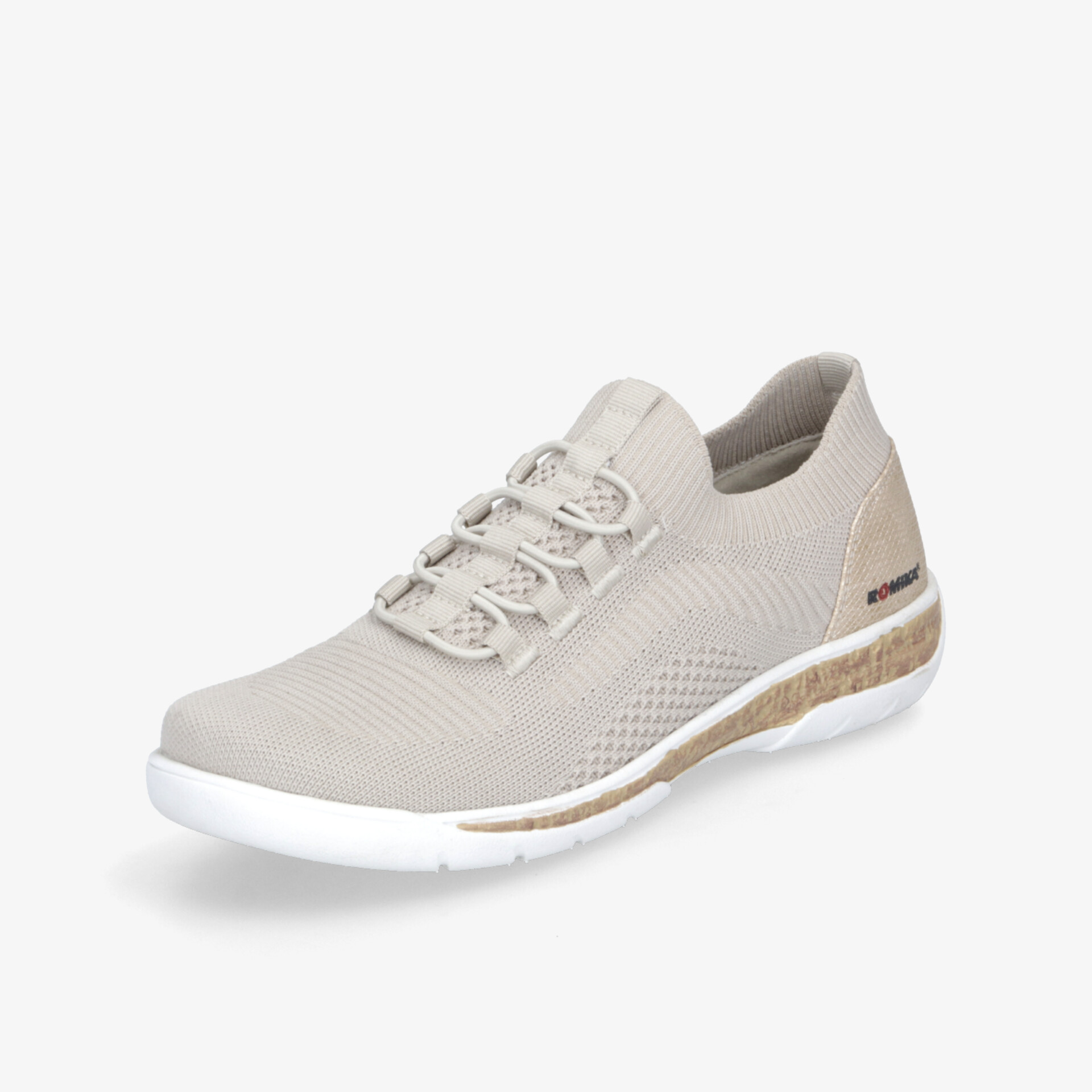 Bequemer leichter Sneaker in Beige mit atmungsaktivem Obermaterial und flexibler, rutschfester Sohle