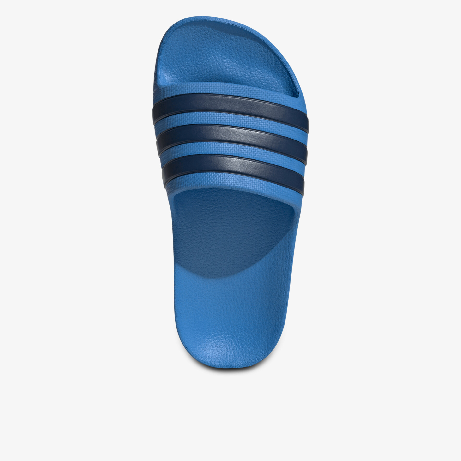 Leichter und bequemer Badelatschen in blauer Farbe mit rutschfester Sohle und modernen Streifen