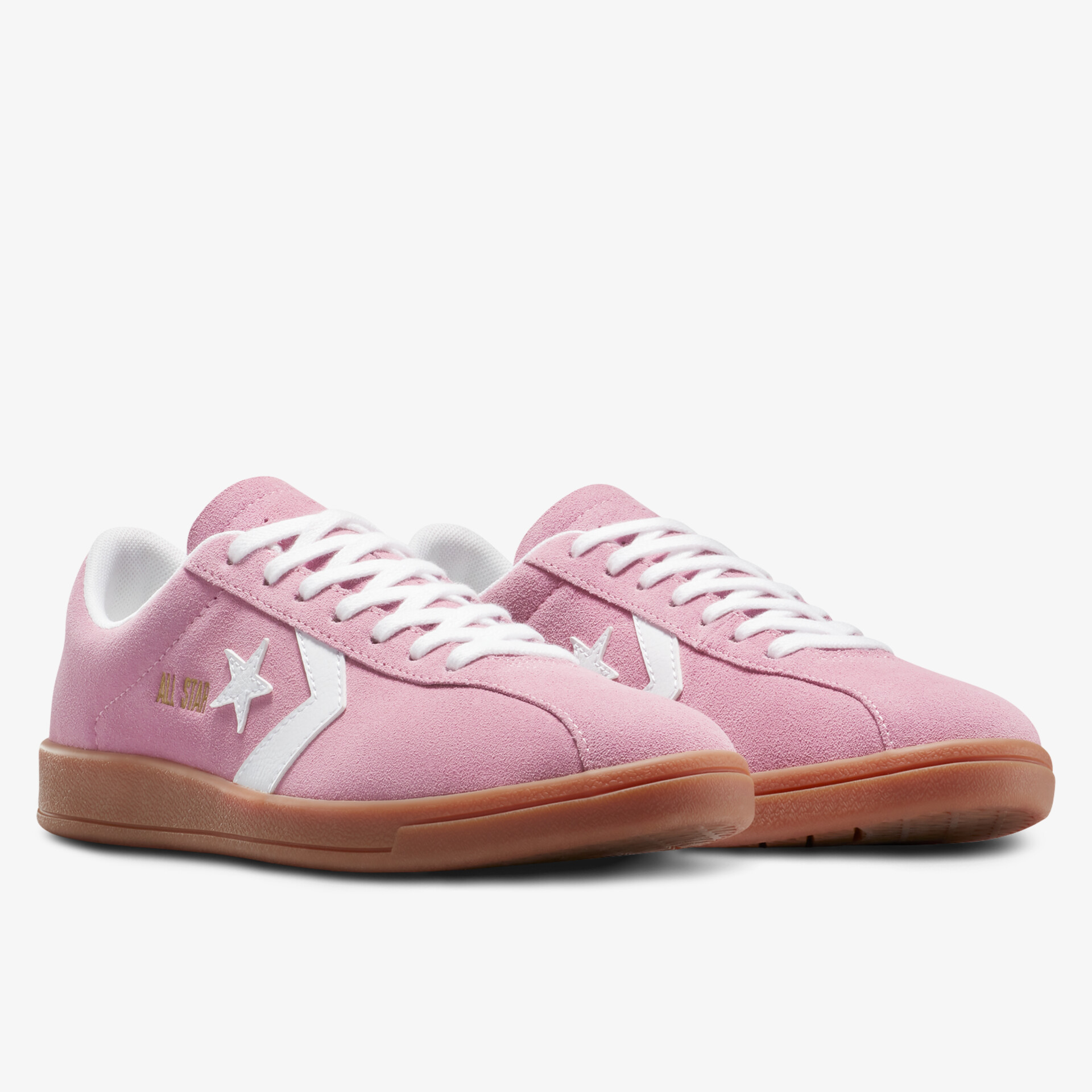 Stylische pinke Sneakers mit komfortabler Passform und rutschfester brauner Sohle, sportlich und langlebig