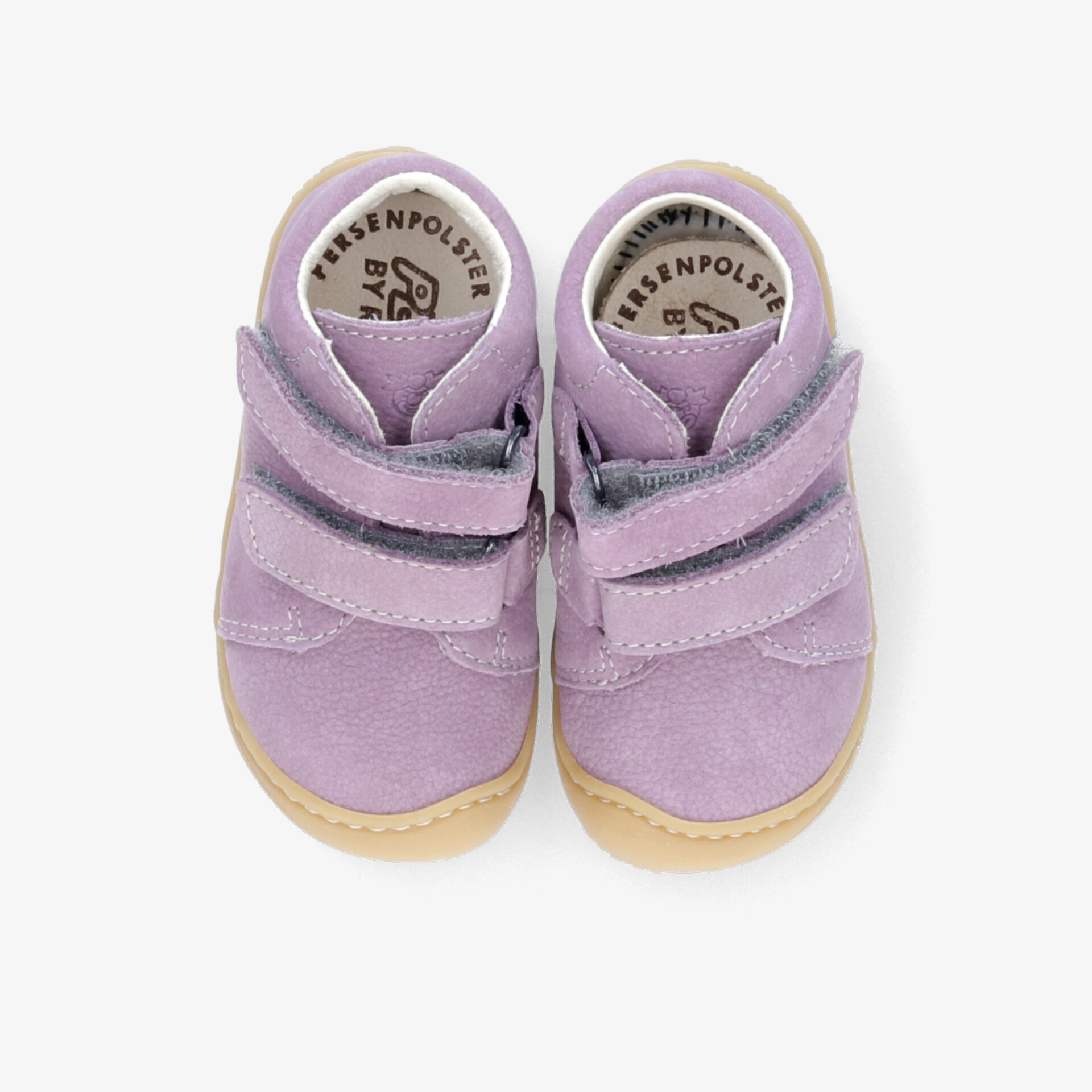 Weiche lila Kindersneaker mit praktischem Klettverschluss und rutschfester Sohle für sicheren Halt