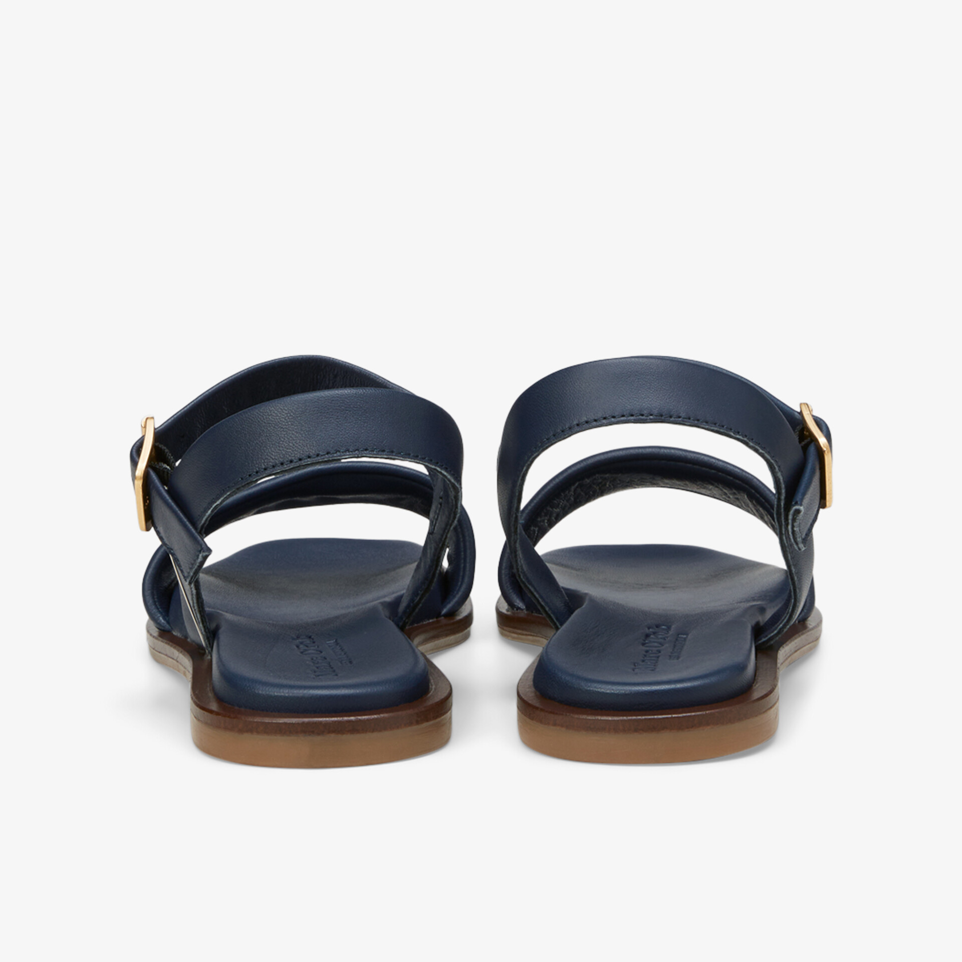Flache Sandale mit verstellbarem Riemen und Schnalle, bequeme Sohle, schlicht und leicht