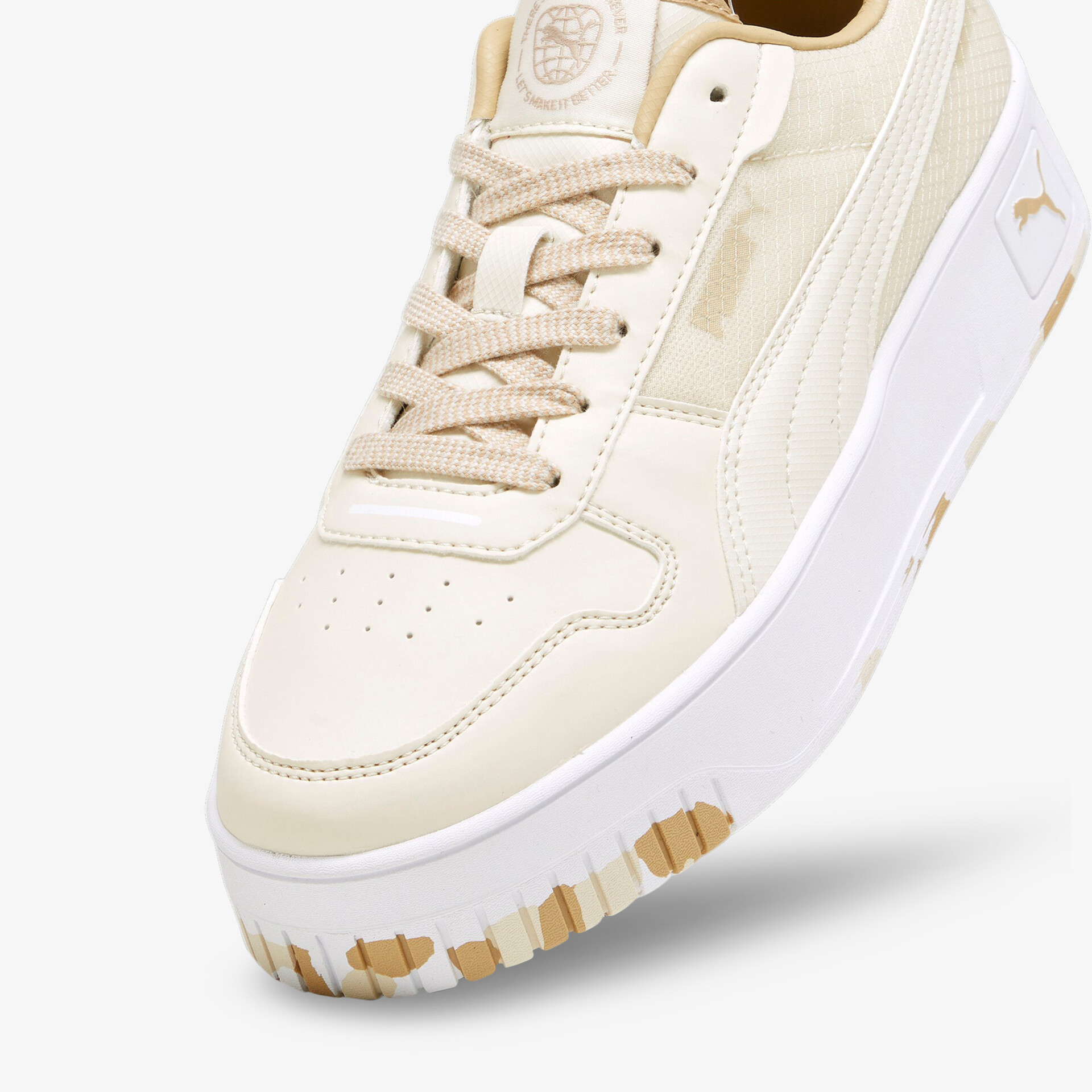 Beiger Sneaker mit Plateau-Sohle und stilvollem Design für maximalen Komfort und vielseitigen Look