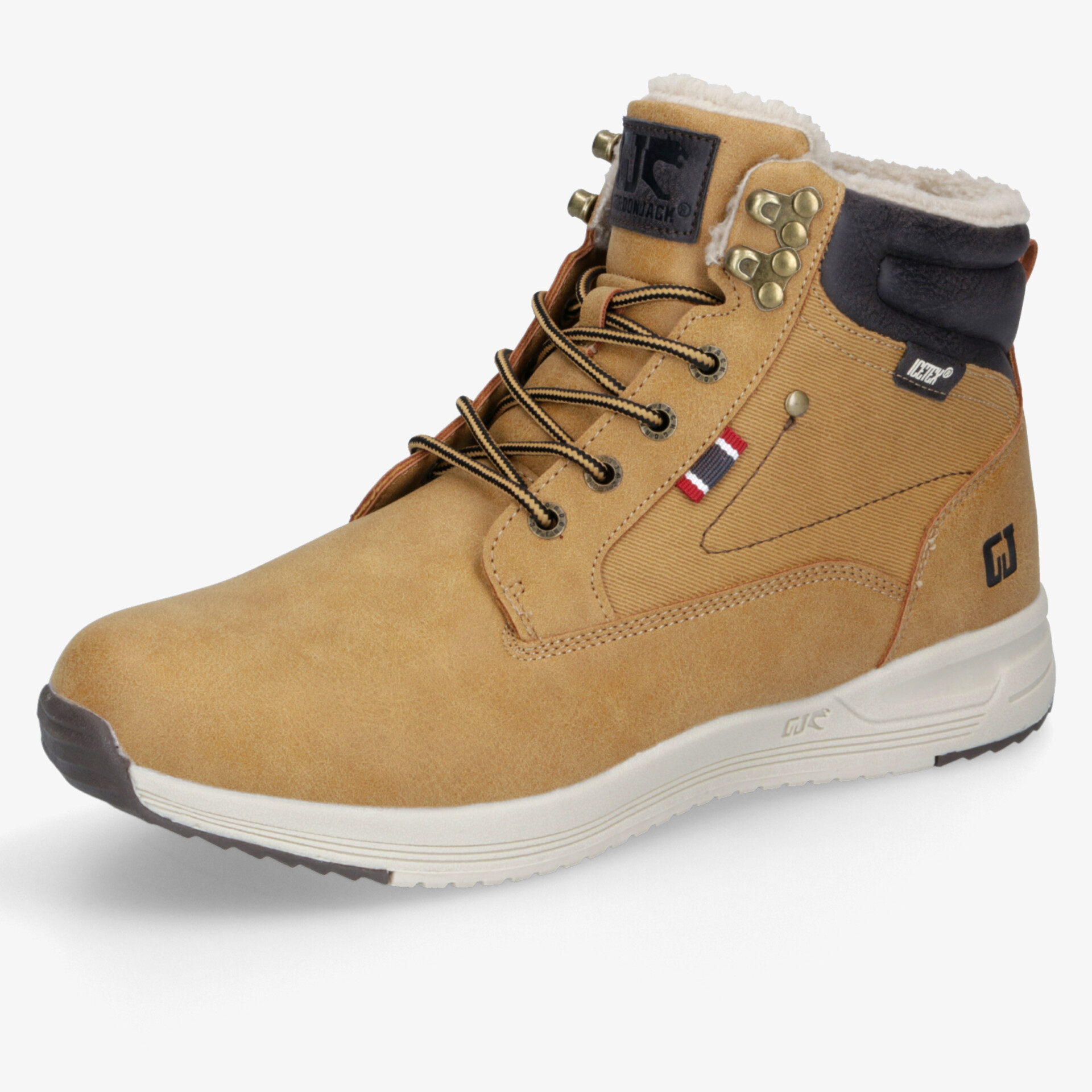 Robuste, modische Stiefelette in Lederoptik mit rutschfester Sohle und bequemem Innenfutter.