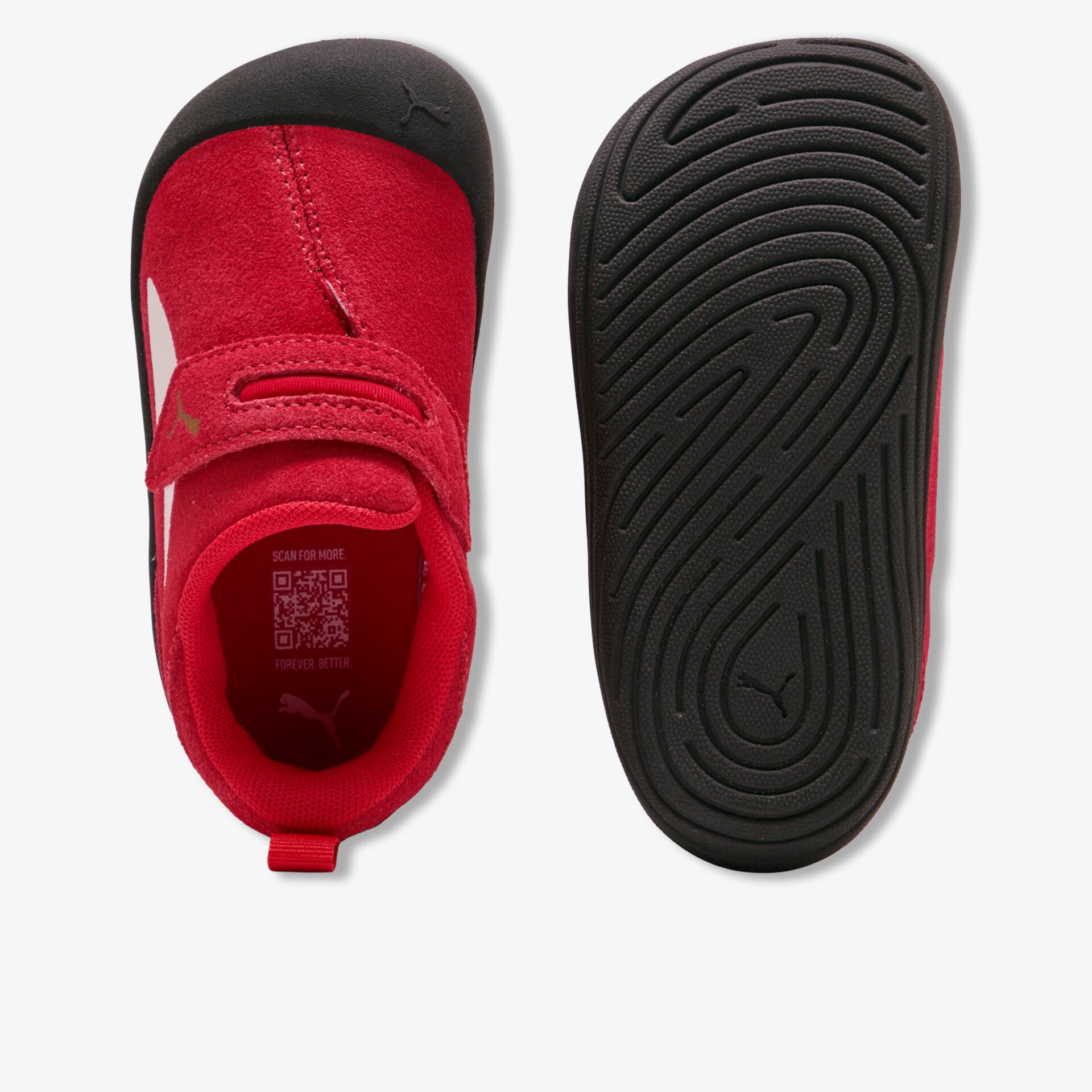 Roter bequemer Halbschuh mit rutschfester schwarzer Sohle, atmungsaktiv und flexibel für ganztägigen Komfort