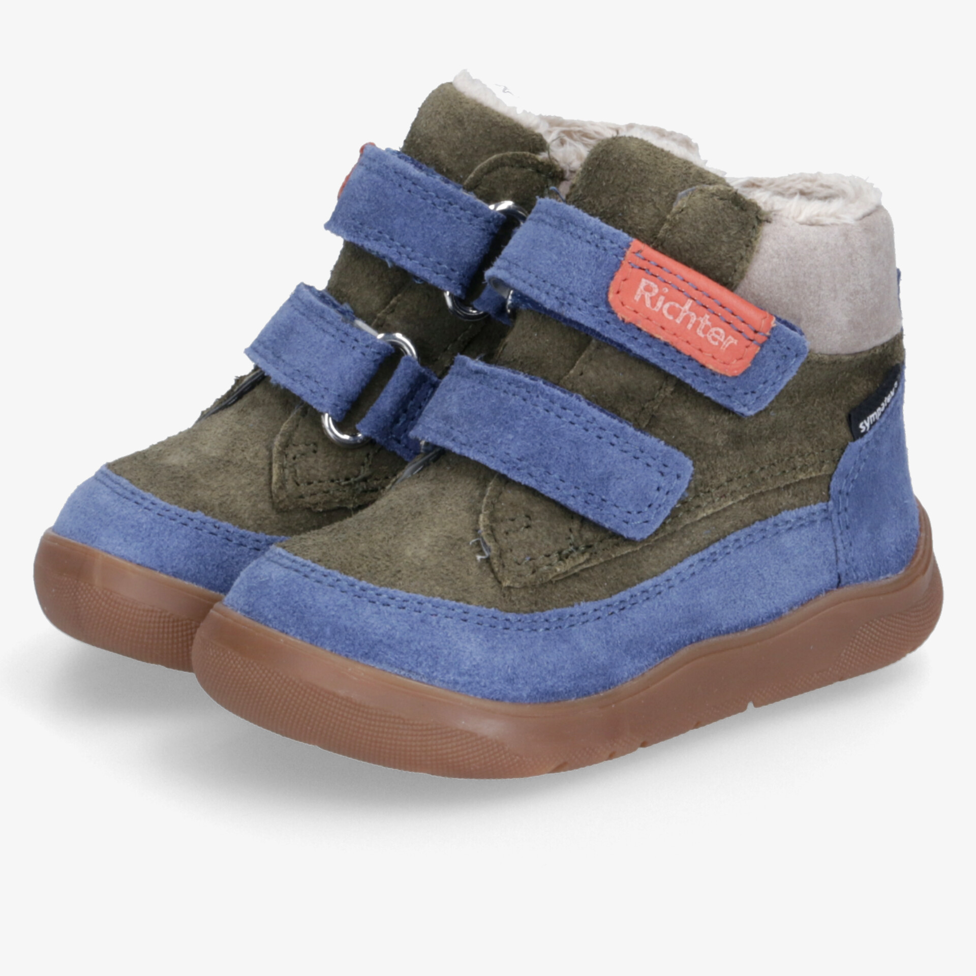 robuste Freizeit-Schuhe mit warmem Innenfutter, doppelten Klettverschlüssen und rutschfester Sohle für optimalen Halt