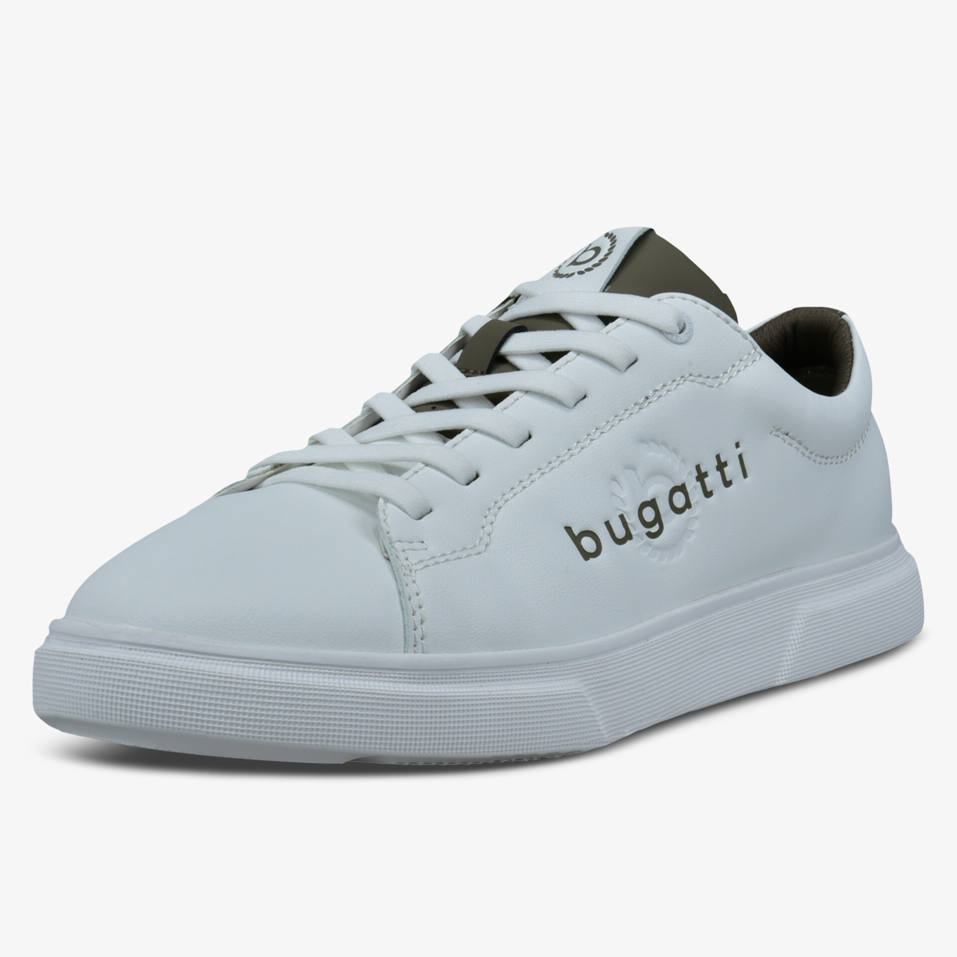 Moderner weißer Sneaker mit bequemem Sitz und langlebiger Sohle, ideal für Alltag und Freizeit.