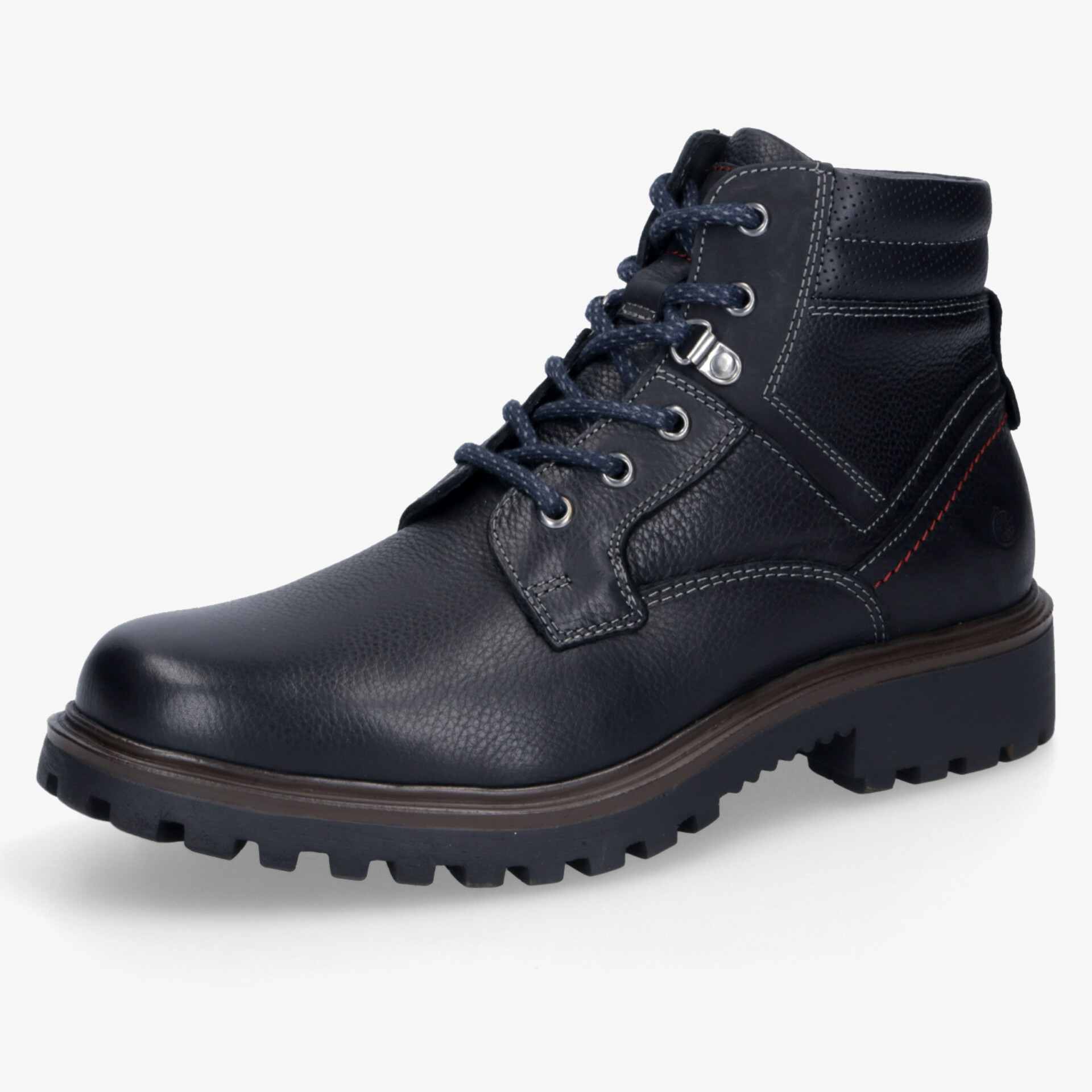 Hochwertiger Lederstiefel mit robuster Sohle und elegantem Design, ideal für vielseitige Einsätze.