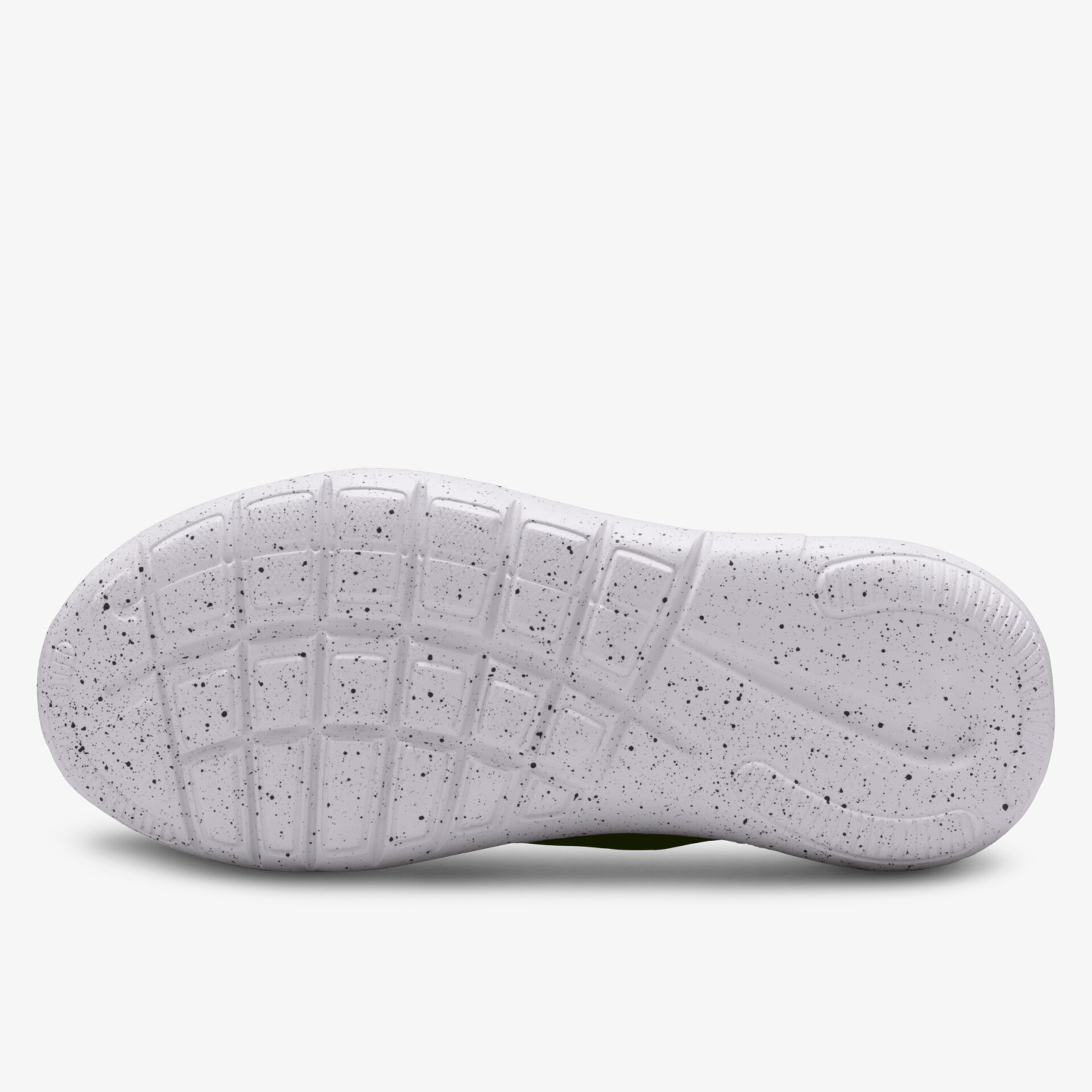 Weiße flexible Schuhsohle mit rutschfestem Profil und komfortabler Dämpfung für angenehmen Tragekomfort