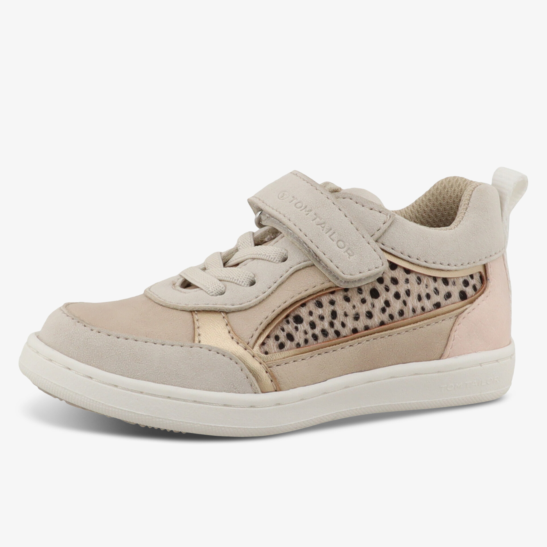 Bequemer Schuh mit flexiblem Sohlenprofil und praktischem Klettverschluss in dezentem Design mit modischem Muster