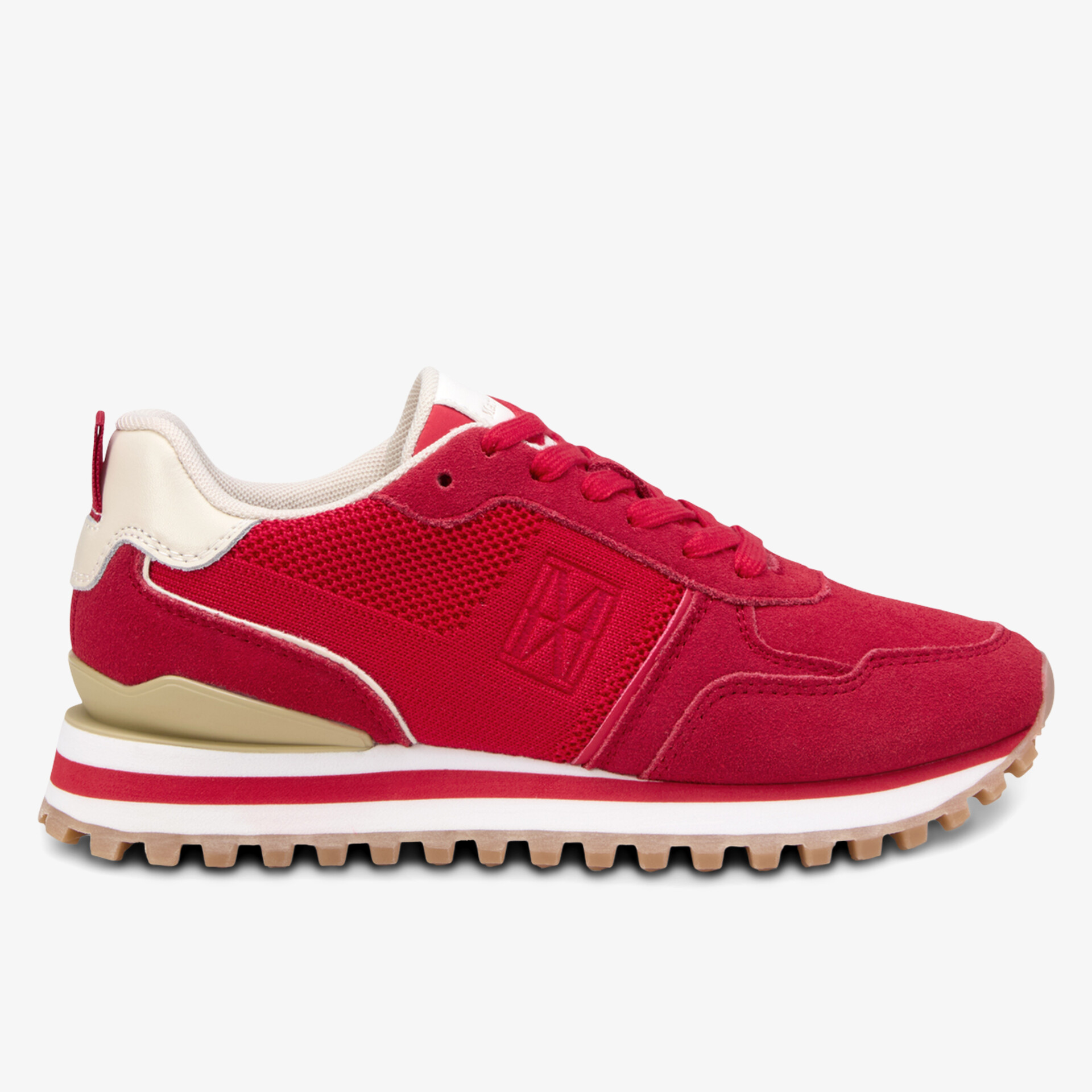 Roter Sneaker mit dynamischem Design, bequeme Passform und moderner Optik