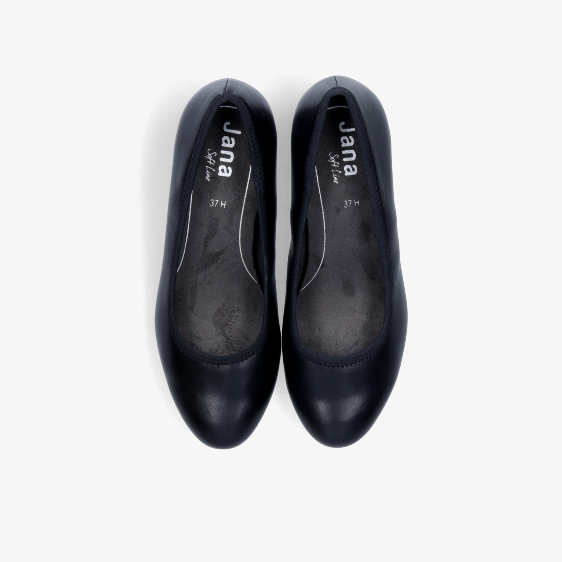 Elegante schwarze Ballerinas aus Leder mit bequemer Passform und schlichtem Design, ideal für jeden Anlass.