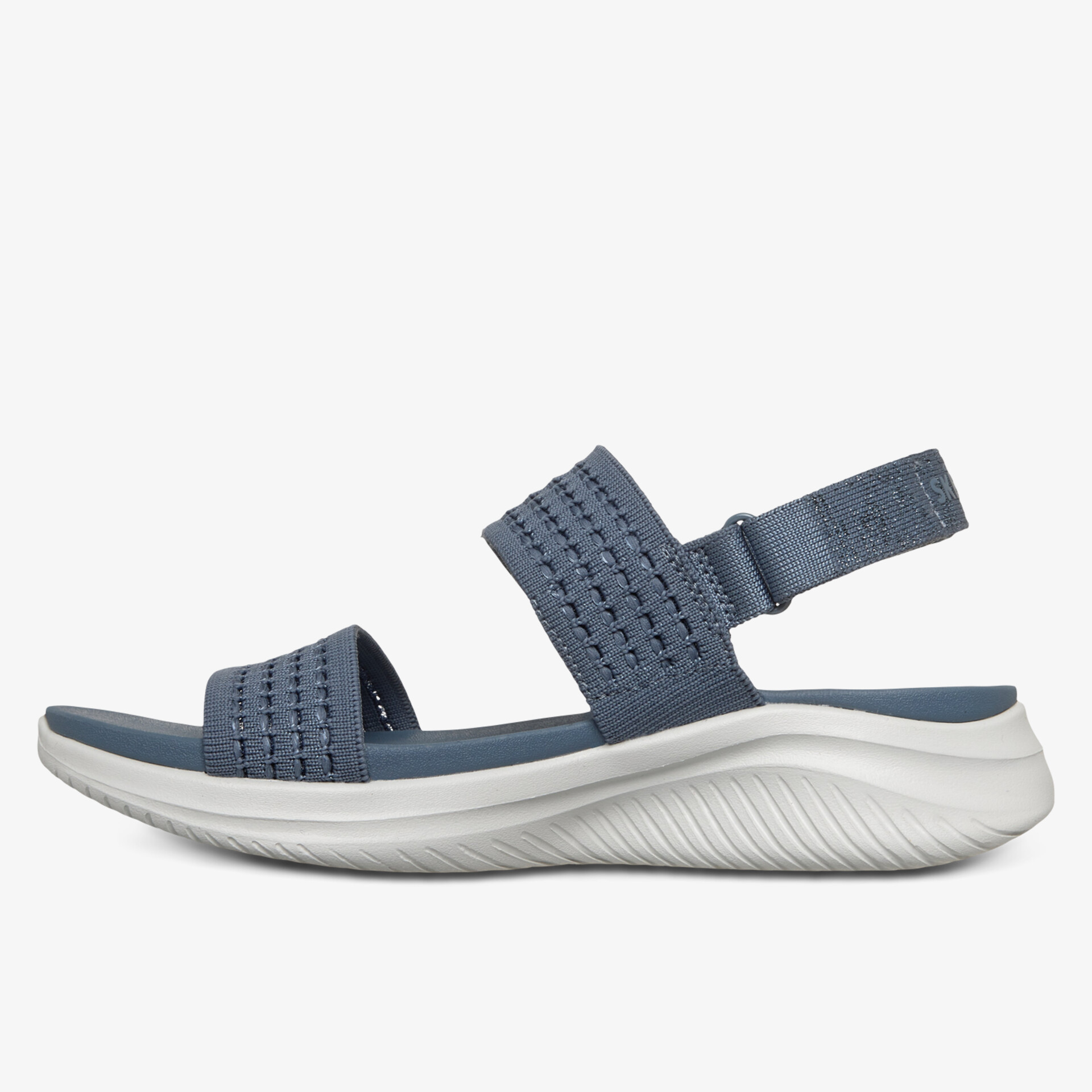 Bequeme und sportliche Sandale mit elastischen Riemen und rutschfester Sohle für den täglichen Gebrauch