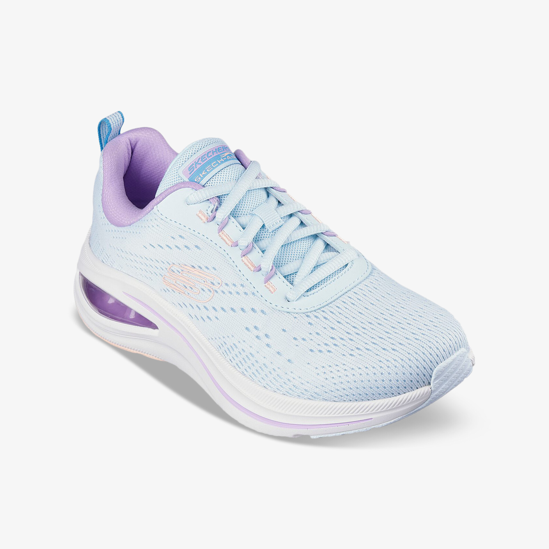 leichter atmungsaktiver Sneaker in Blau und Lila mit gepolsterter Sohle und komfortablem Design