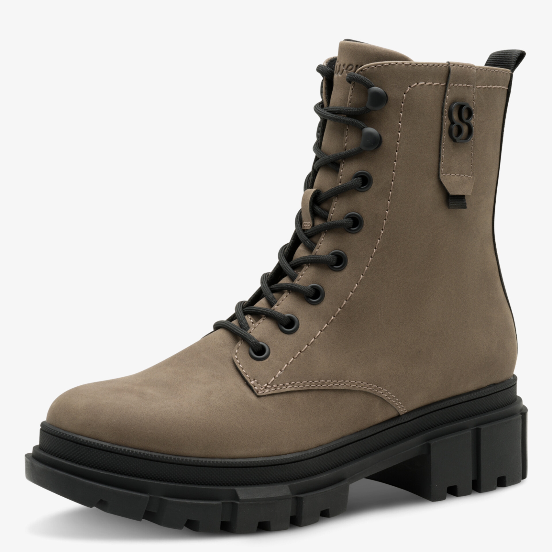 Robuster High-Top Schnürboot mit profilierter Sohle, komfortabel und modisch für den Alltag und Outdoor