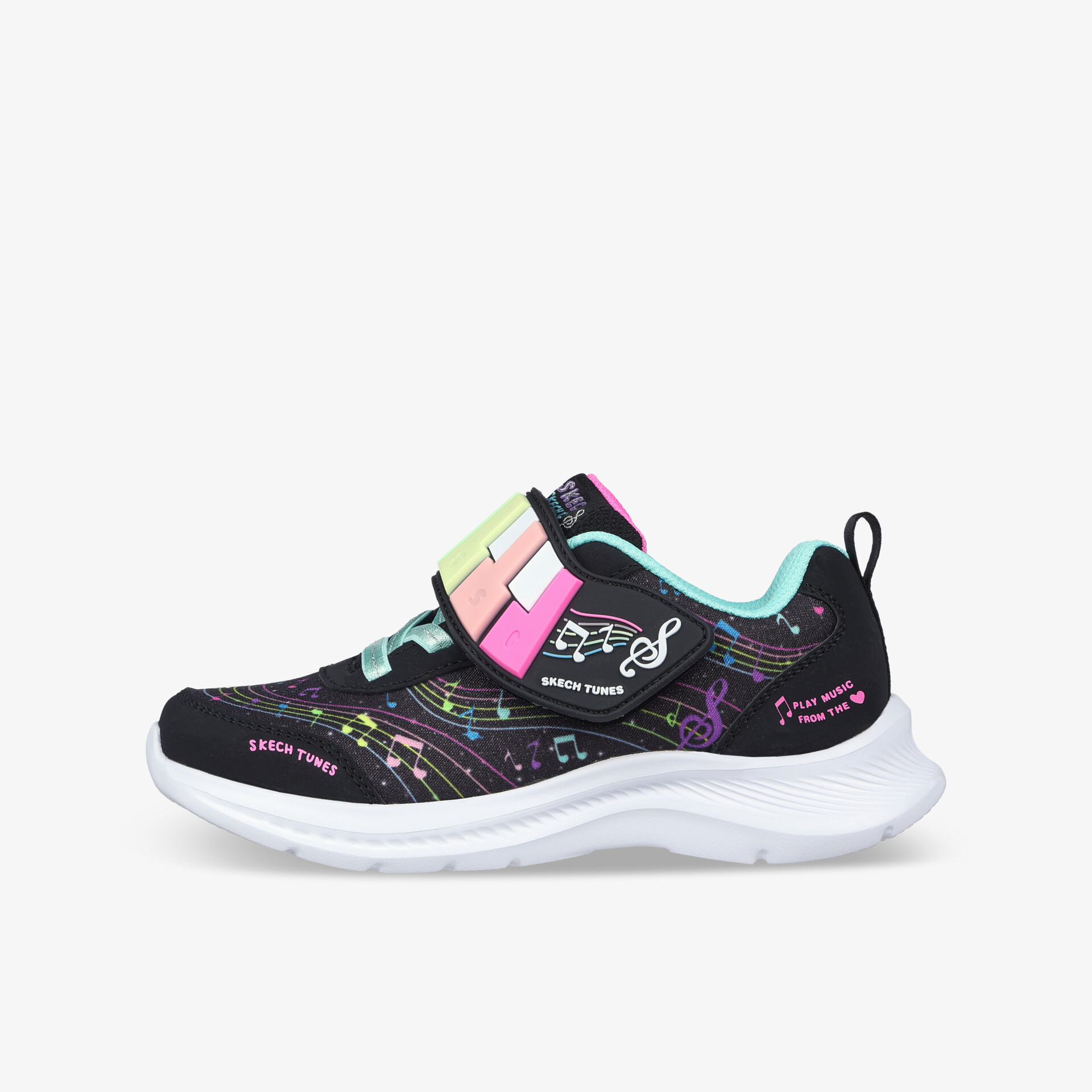 Bunter Sneaker mit Klettverschluss, ideal für Freizeit und Sport, bietet Komfort und Stil.