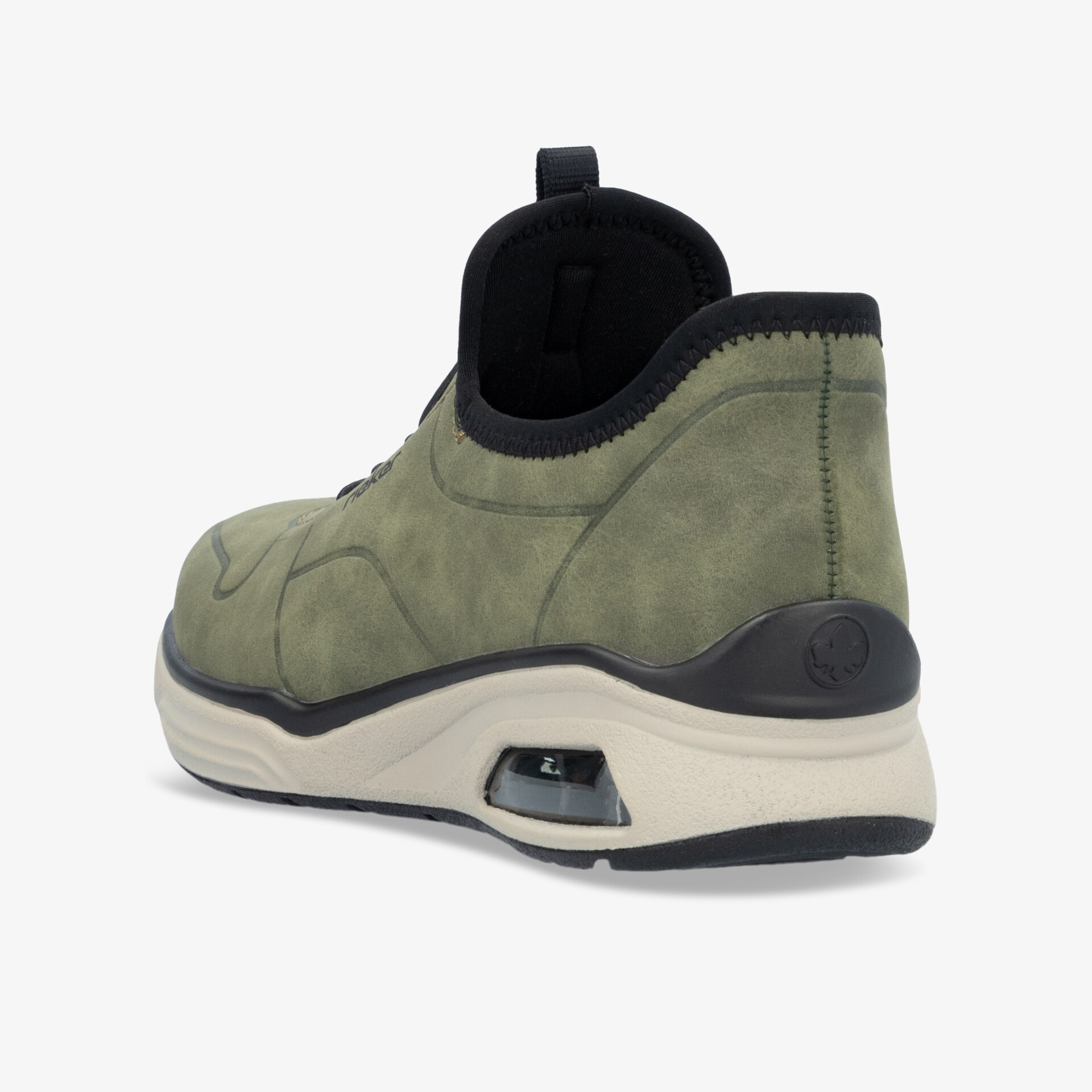 Seitenansicht eines bequemen, atmungsaktiven Schuhs mit stoßdämpfender, rutschfester Sohle in modernem Design