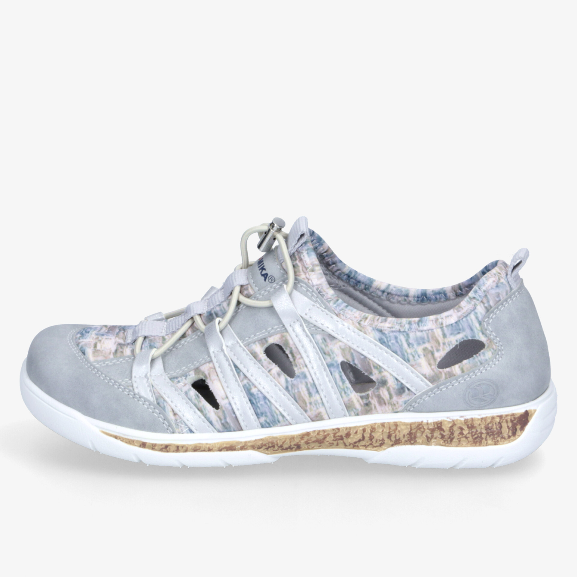 Leichter, atmungsaktiver Schuh mit bequemer Passform und flexibler Sohle in moderner Optik seitlich abgebildet