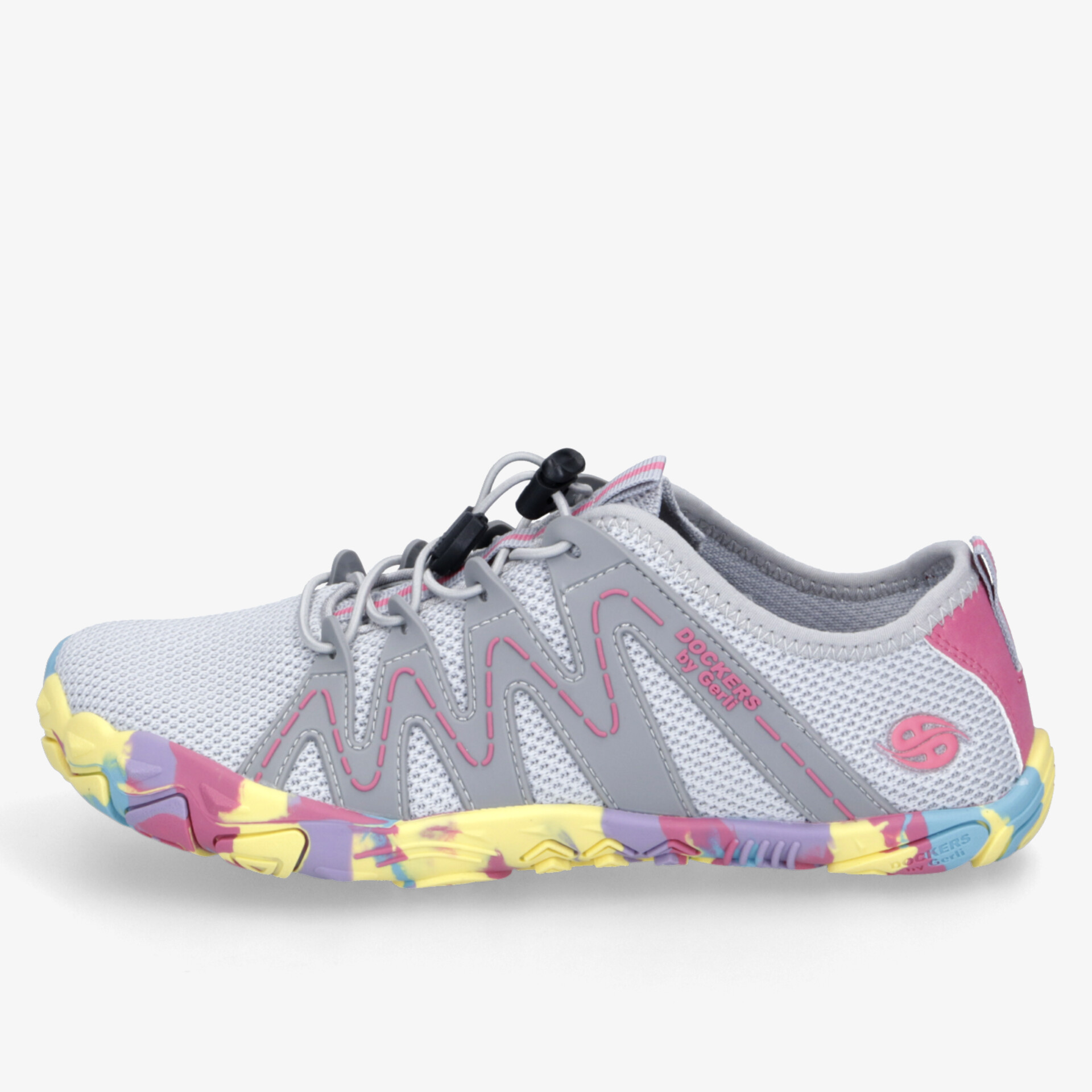 Leichter, atmungsaktiver Schuh mit bunter, rutschfester Sohle und flexiblem Design für optimalen Komfort