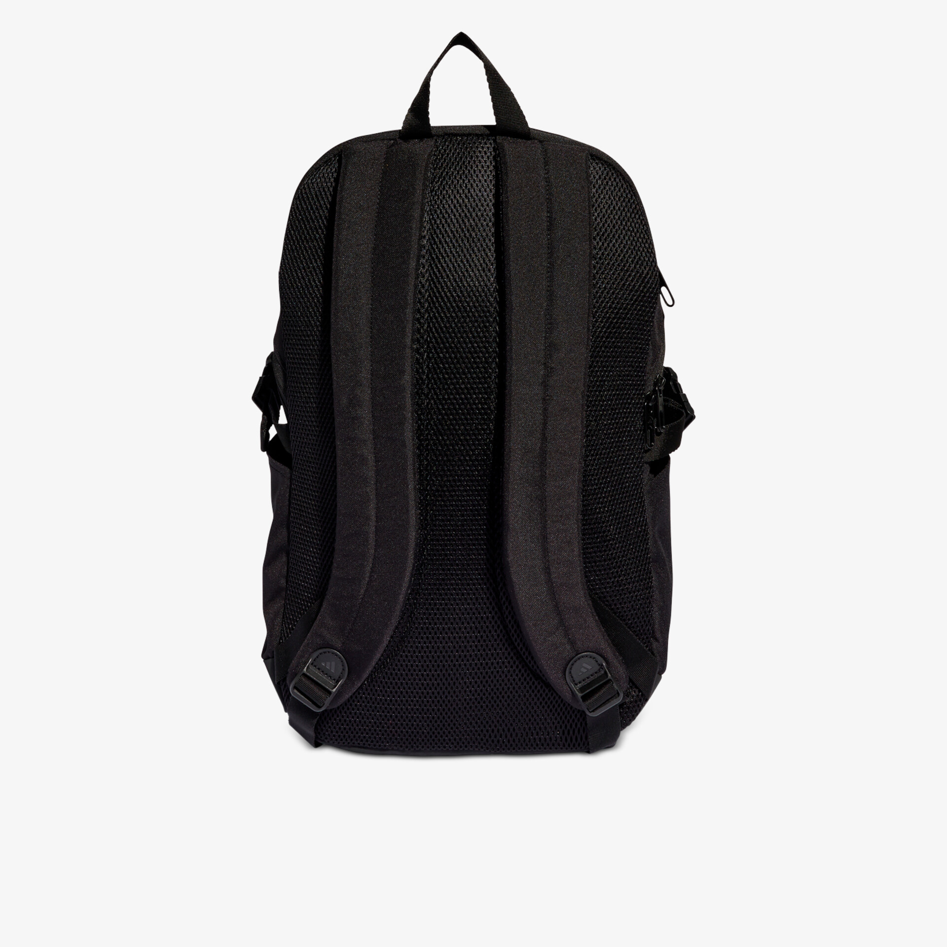 Robuster schwarzer Rucksack mit gepolsterten, verstellbaren Trägern aus atmungsaktivem Material