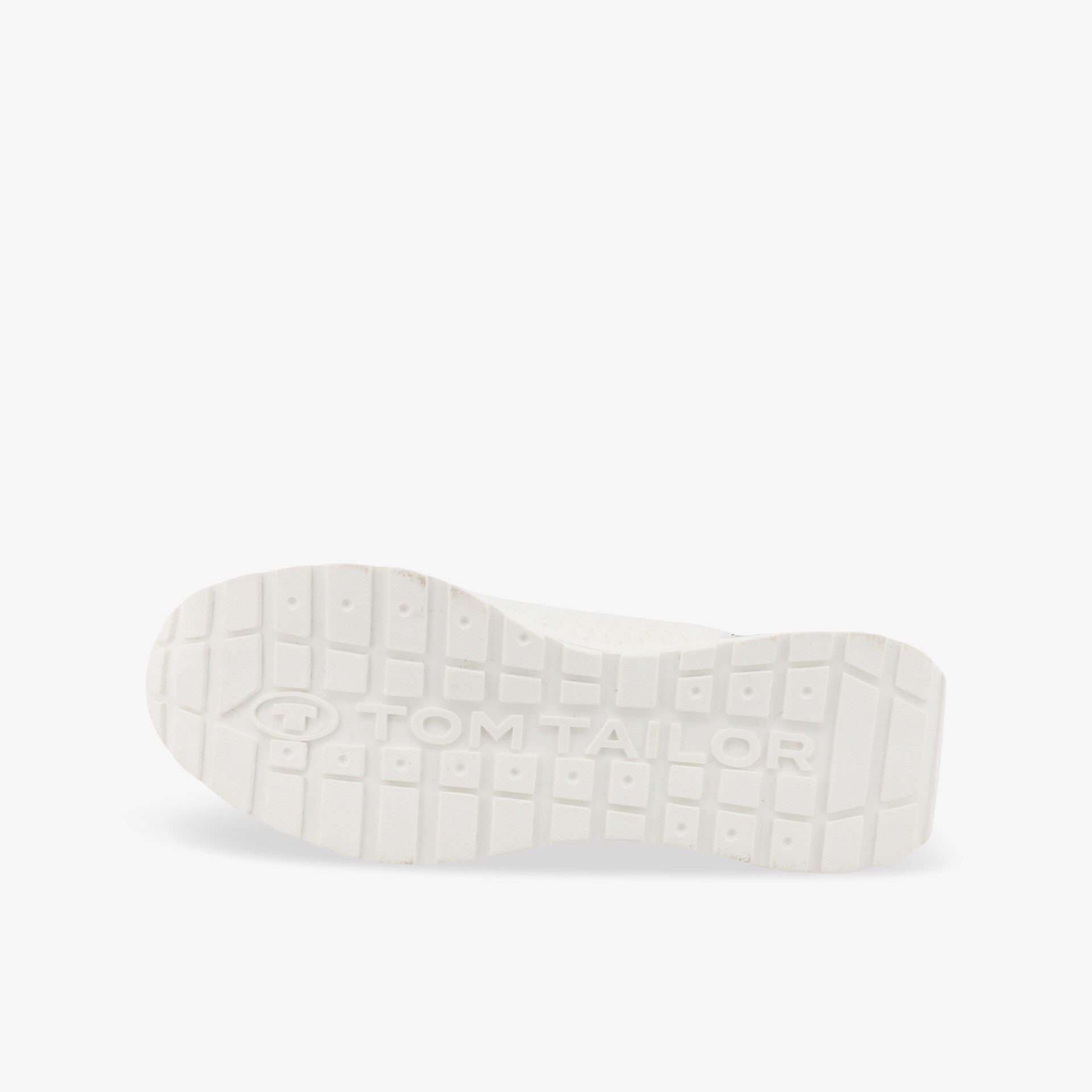 Weiße Sportschuhsohle mit rutschfestem und flexiblem Profil für optimalen Halt und Beweglichkeit