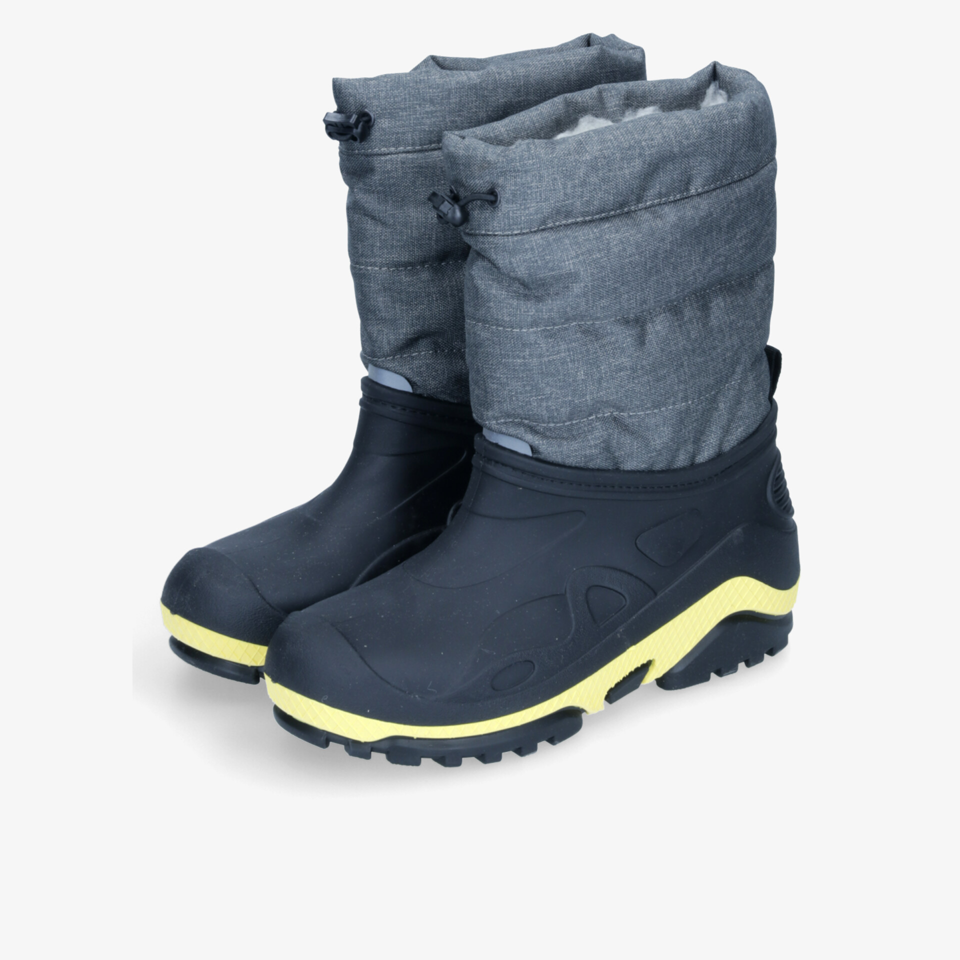 Wasserabweisende Winterstiefel mit warmem Futter und rutschfester Sohle in Gelb-Schwarz