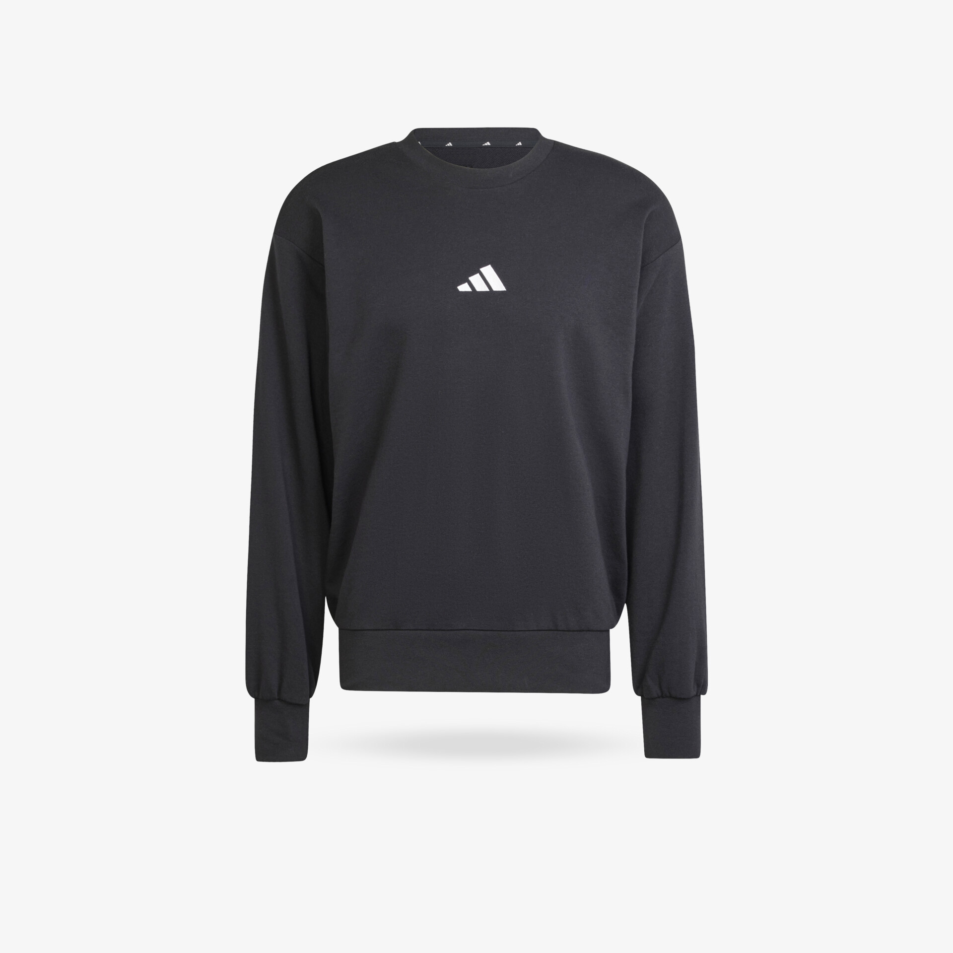 Schwarzer Pullover mit sportlichem Schnitt und elastischen Bündchen, komfortabel und vielseitig kombinierbar